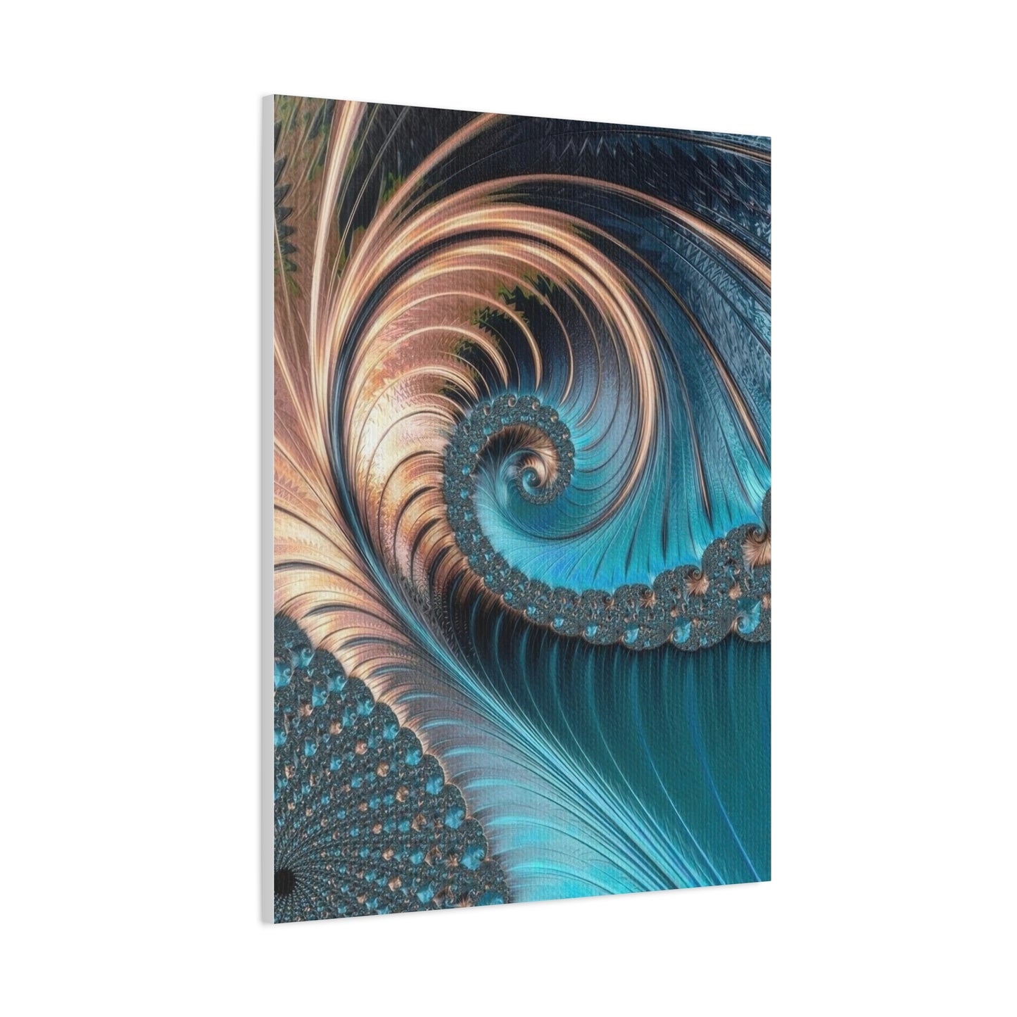 Teal Vortex Wall Art & Canvas Prints