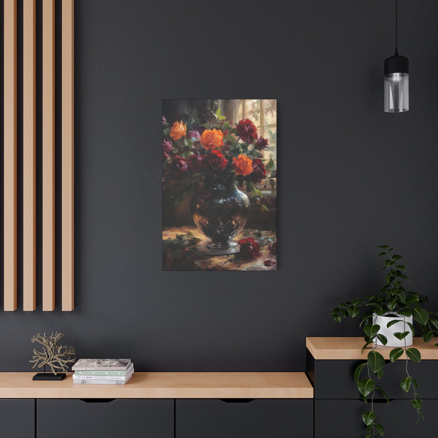 Vase Light Through Window Dark Academia Wall Art & Canvas Prints