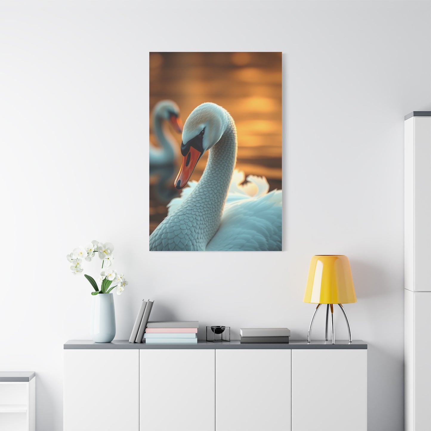 Swan Art Canvas Art 2 Wall Art & Canvas Print