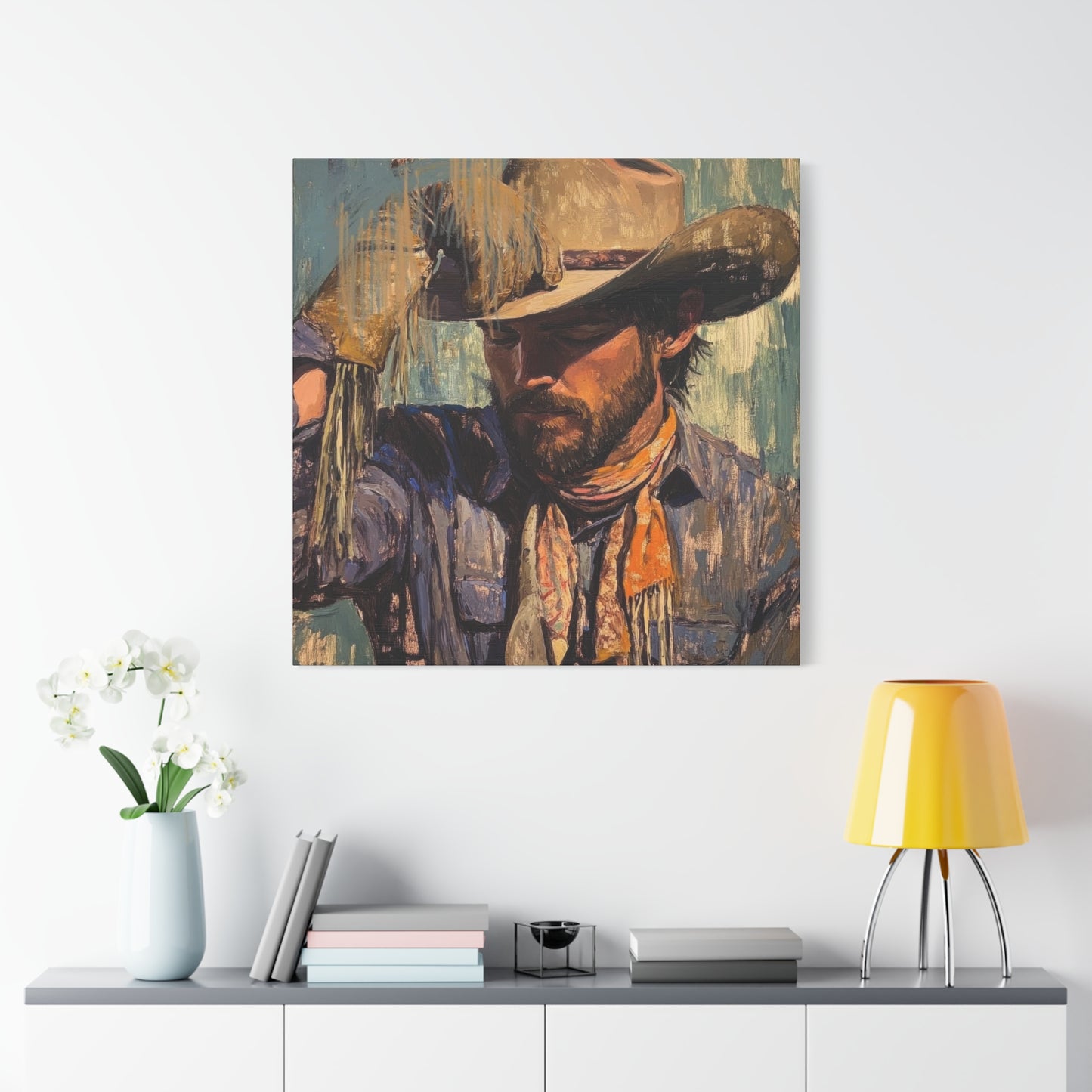 Cowboy Brushed Wall Art & Canvas Prints