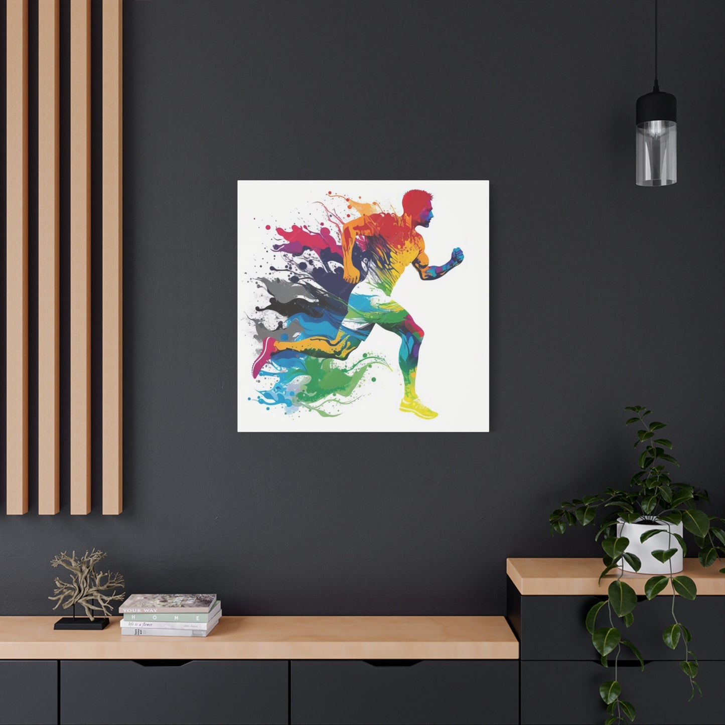 Running Graffiti Wall Art & Canvas Prints