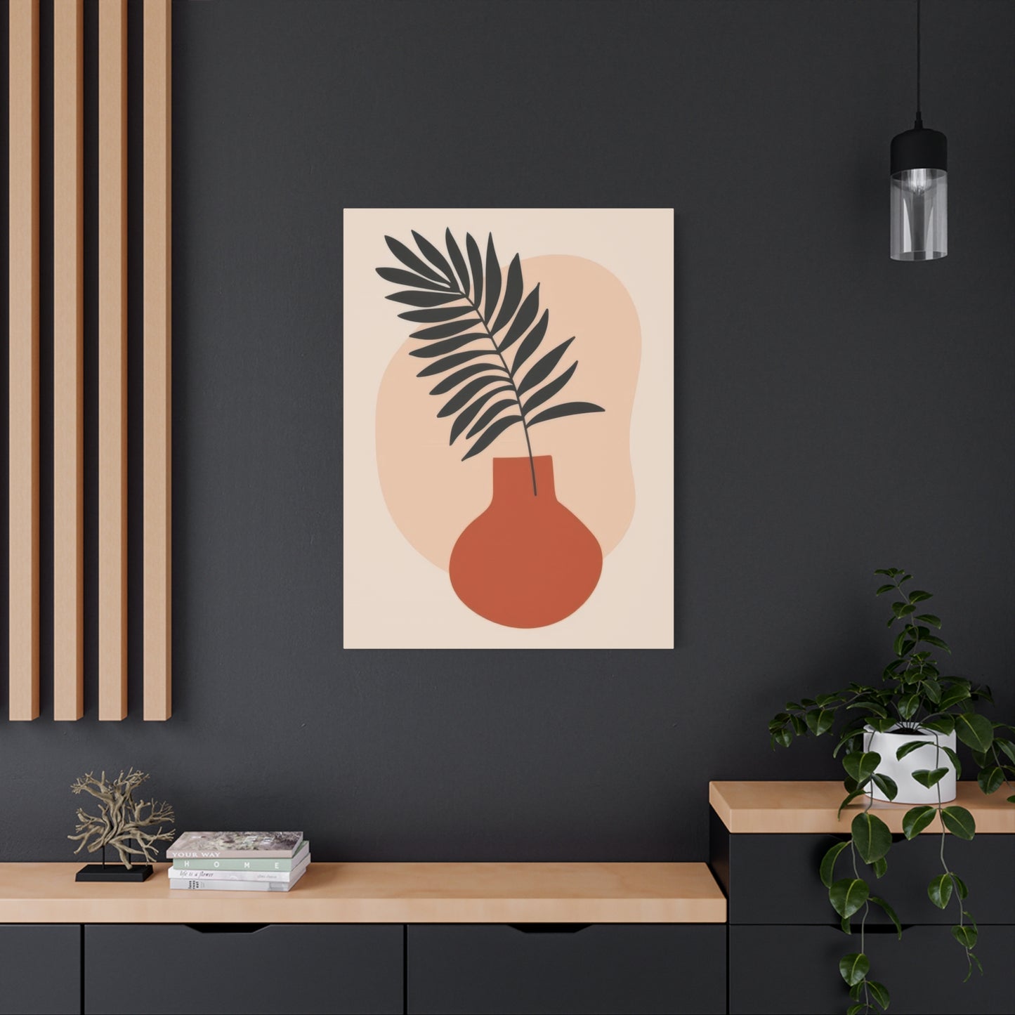 Orange Vase Abstract Earth Tones Wall Art & Canvas Prints