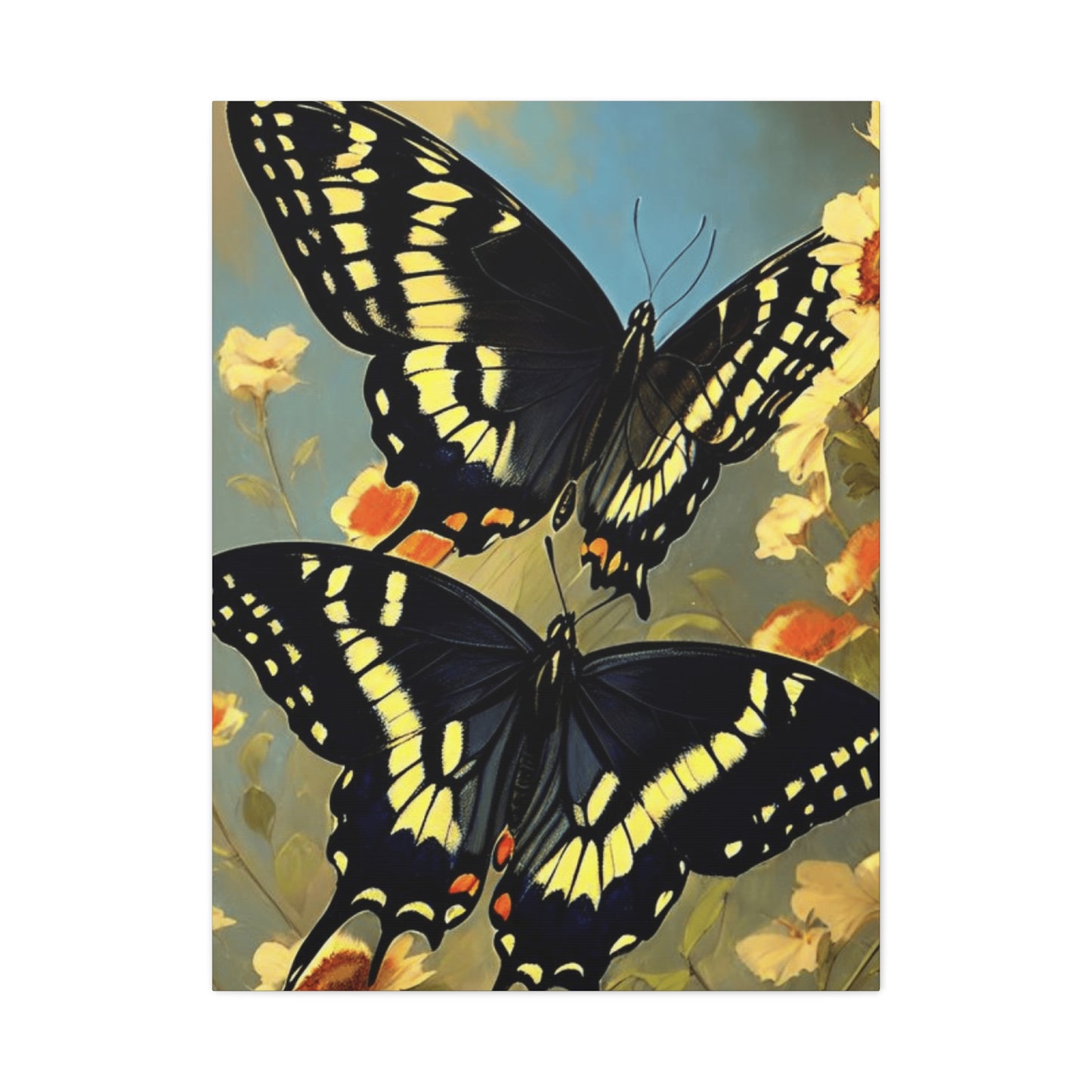 Butterfly with Black and Yellow Wings Wall Art & Canvas Prints