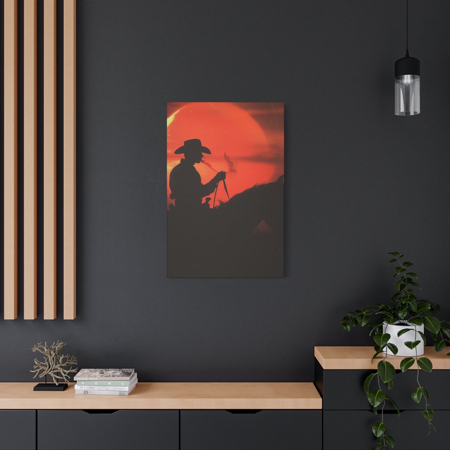 Cowboy In Dawn Wall Art & Canvas Prints