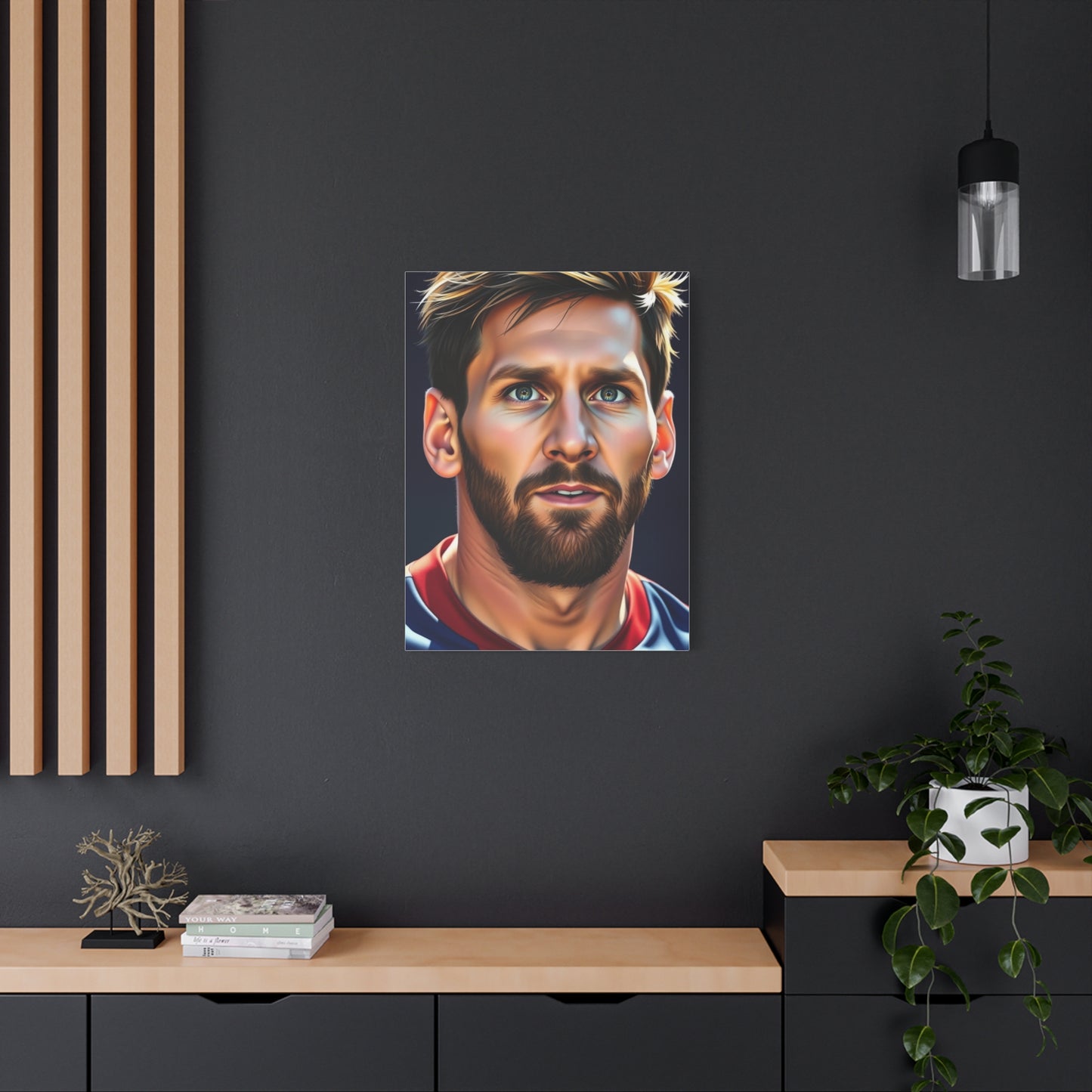 Lionel Messi Illustration Art Premium Canvas 19 Wall Art & Canvas Print