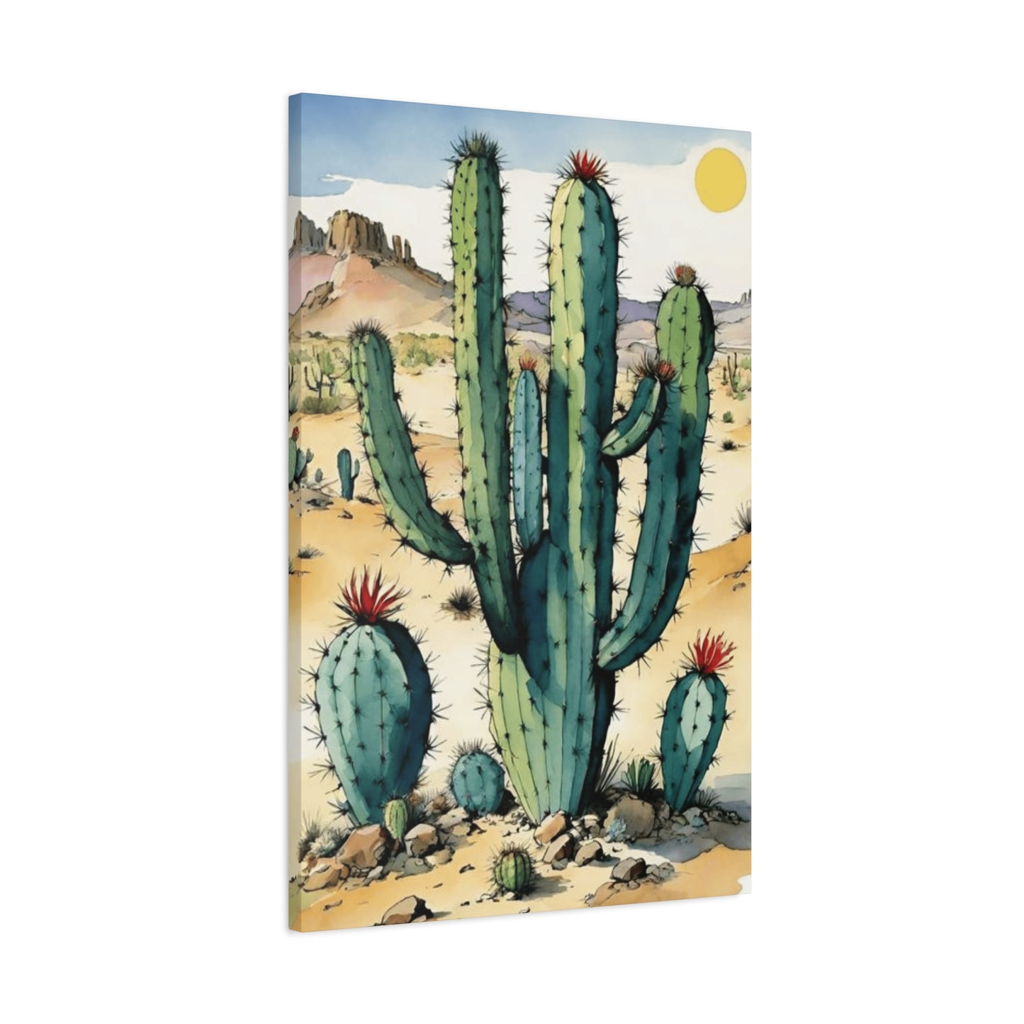 Large Cacti in Desert Wall Art & Canvas Prints