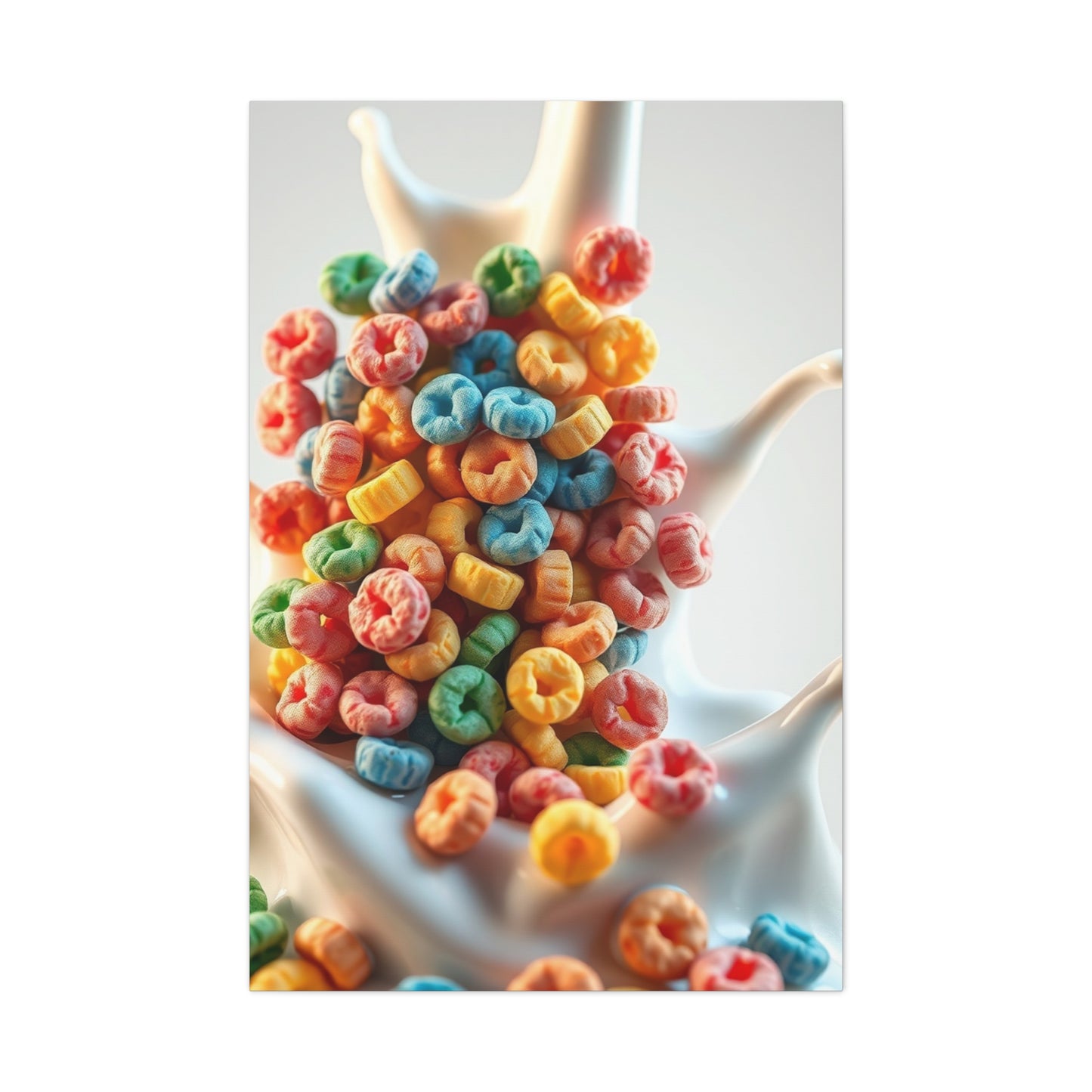 Fruit Loops in Milk Art Premium Canvas 19 Wall Art & Canvas Print