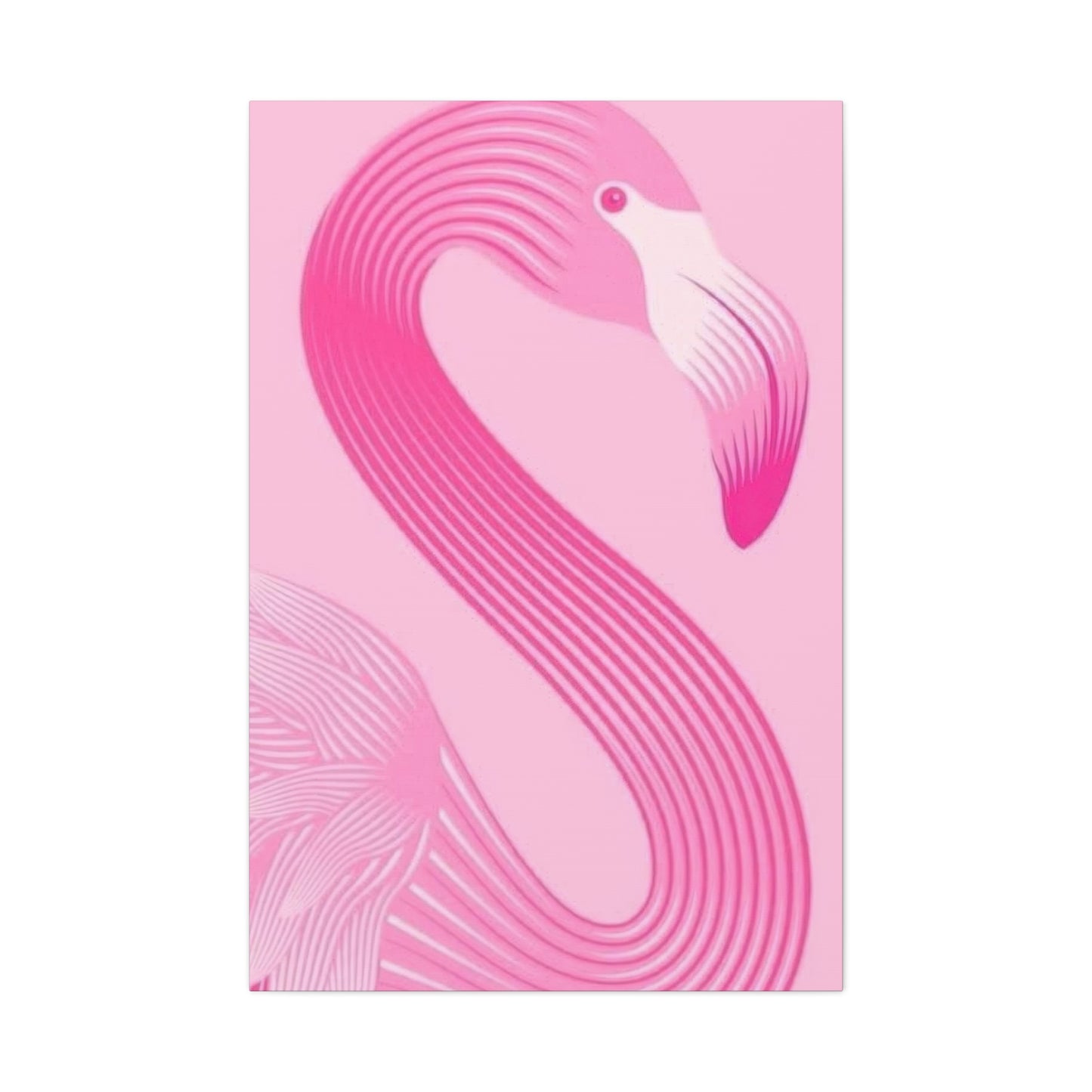 Flamingo Pink Monochrome Wall Art & Canvas Prints