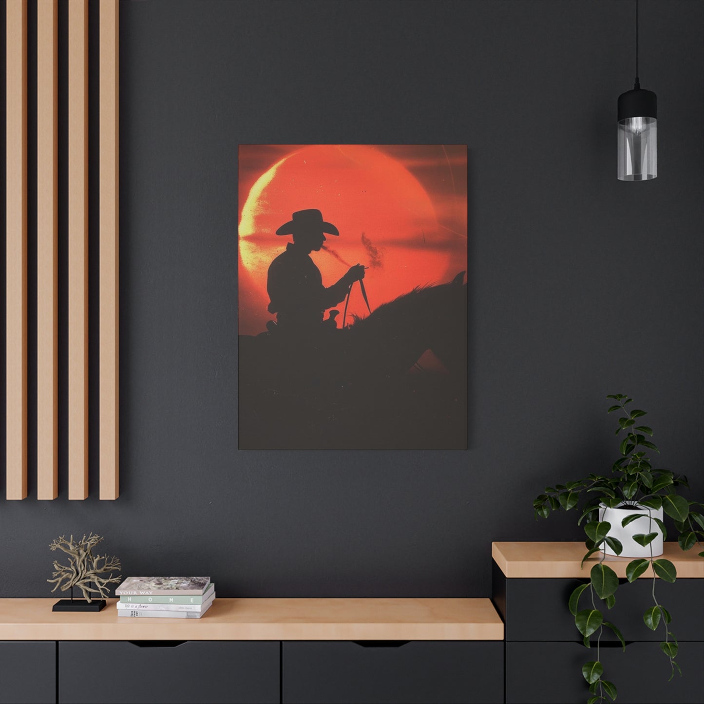 Cowboy In Dawn Wall Art & Canvas Prints