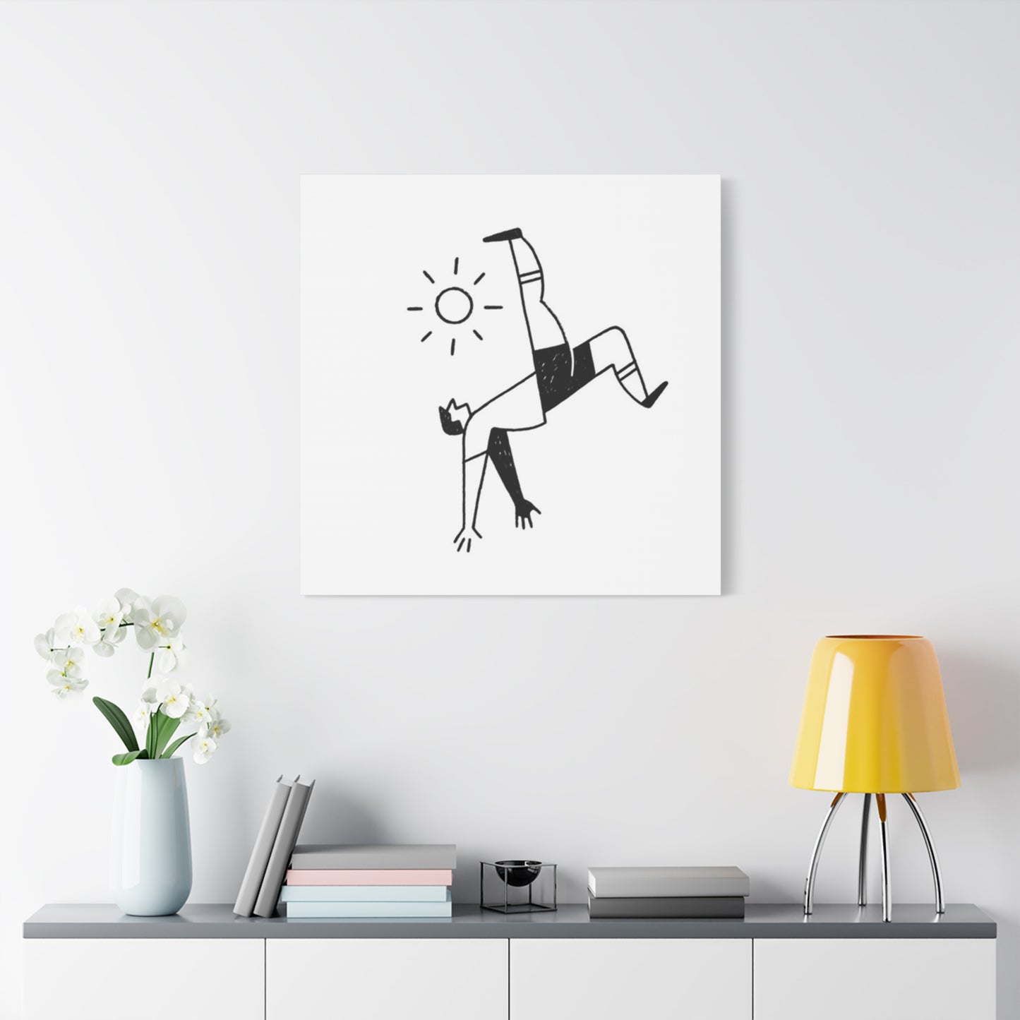 Soccer Reverse Kick Drawing Wall Art & Canvas Prints