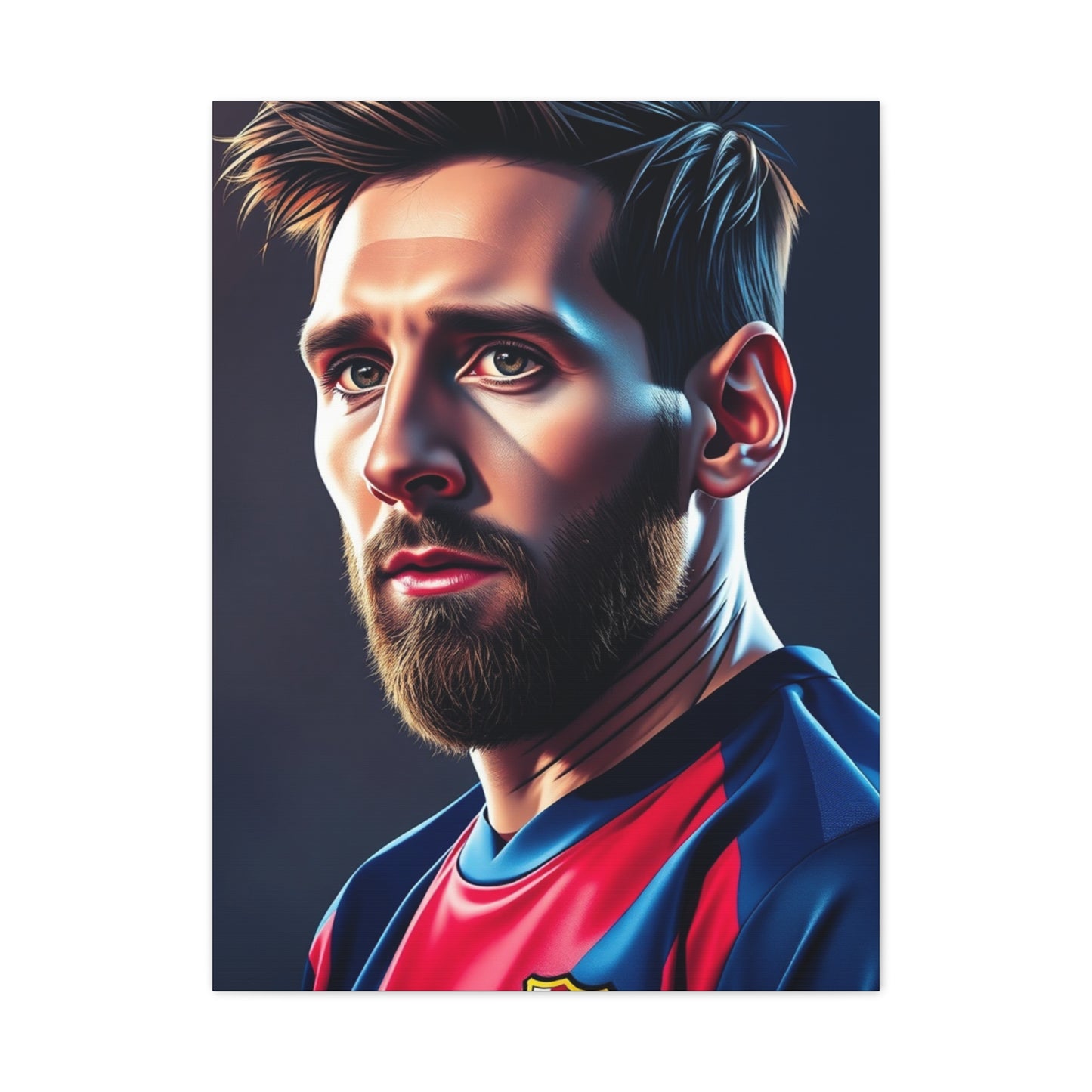 Lionel Messi Illustration Art Premium Canvas 17 Wall Art & Canvas Print