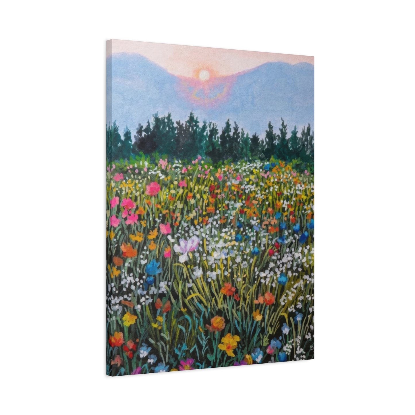 Colorful Flower Fields Colorful Wall Art & Canvas Prints