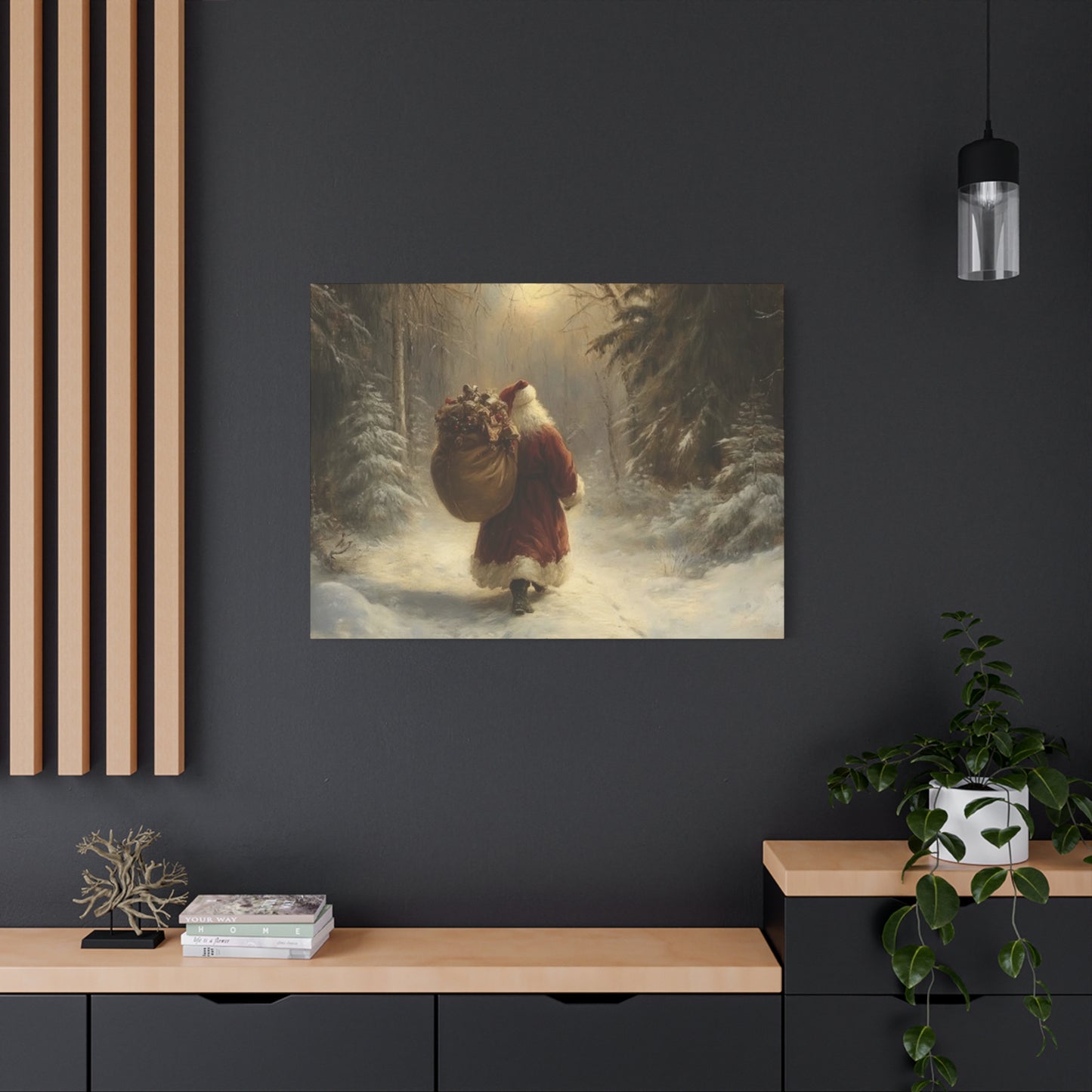 Santa Claus With Gifts Wall Art & Canvas Prints