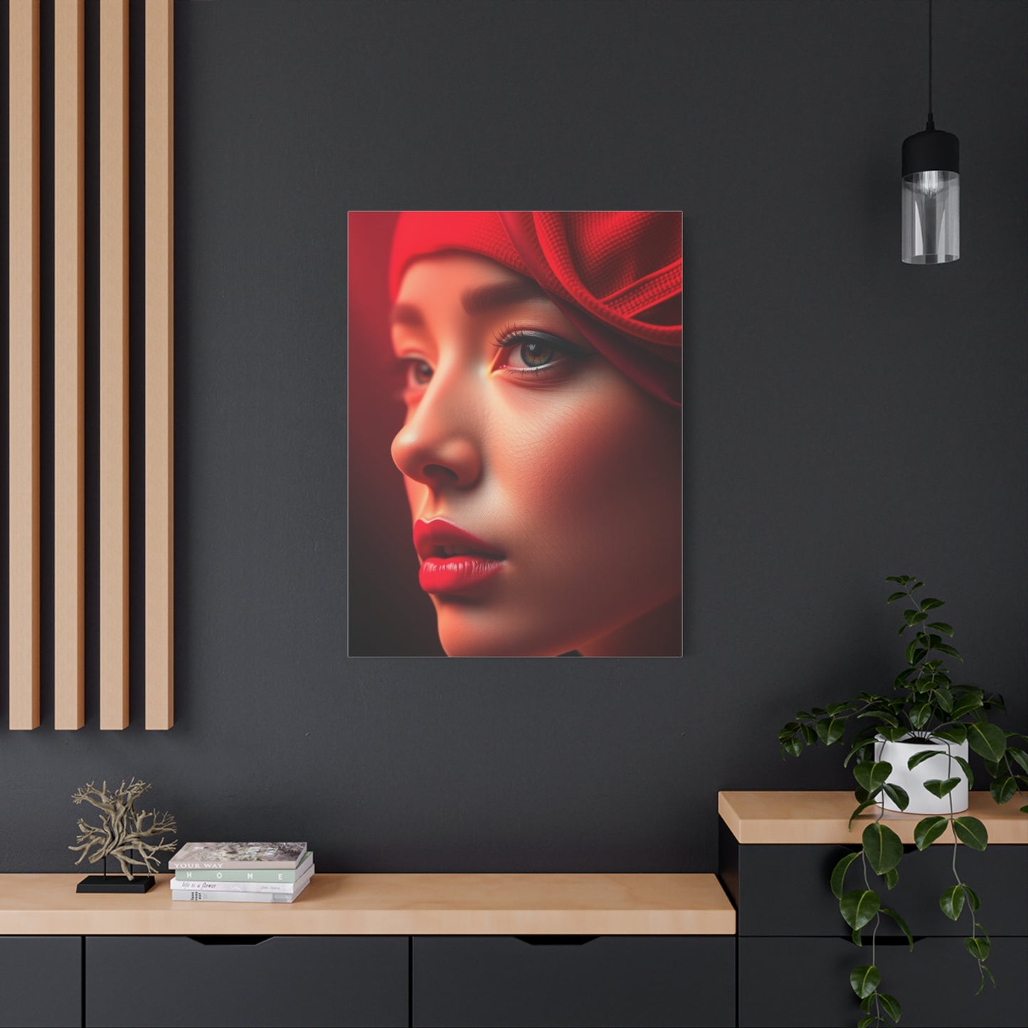 Burgundy Illumination Piece Wall Art & Canvas Print