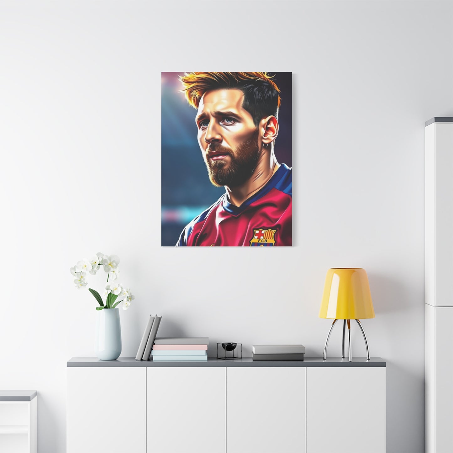 Lionel Messi Illustration Art Premium Canvas 18 Wall Art & Canvas Print