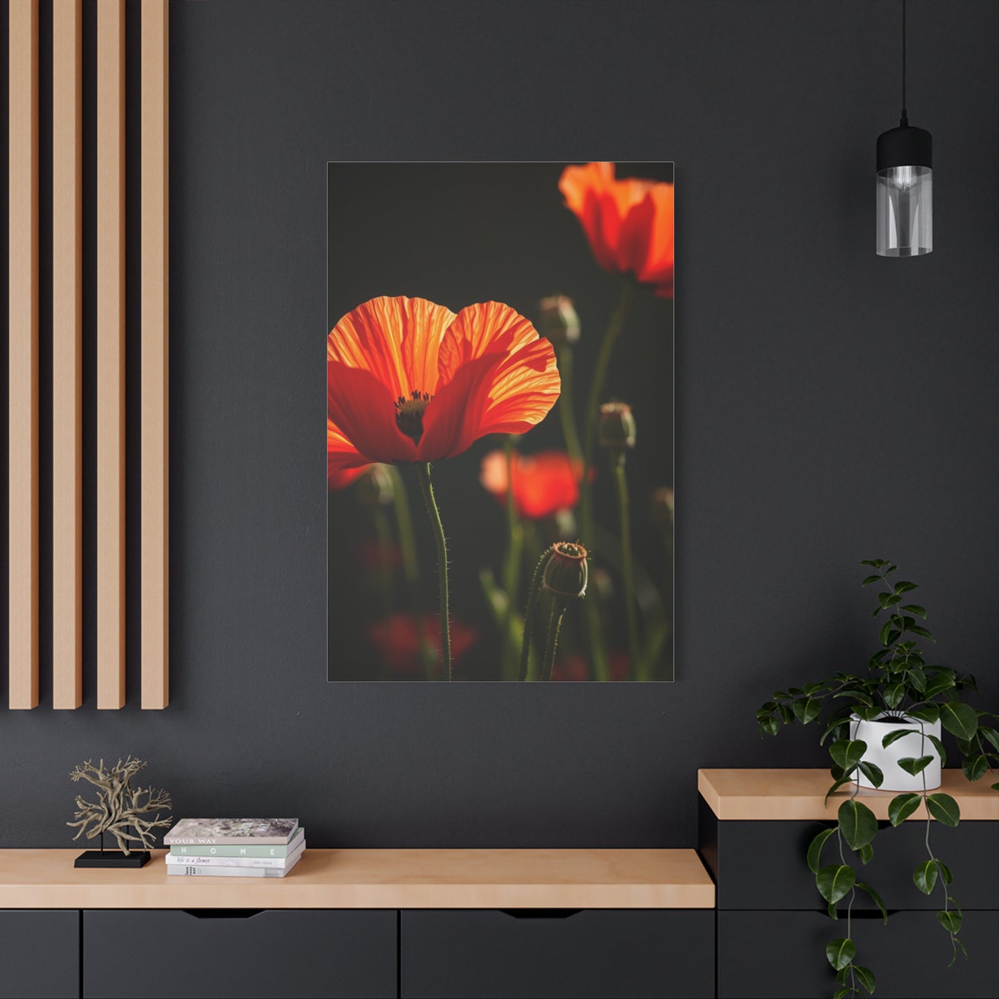 Poppy Flower Art Luxury Canvas Wall Art & Canvas Print