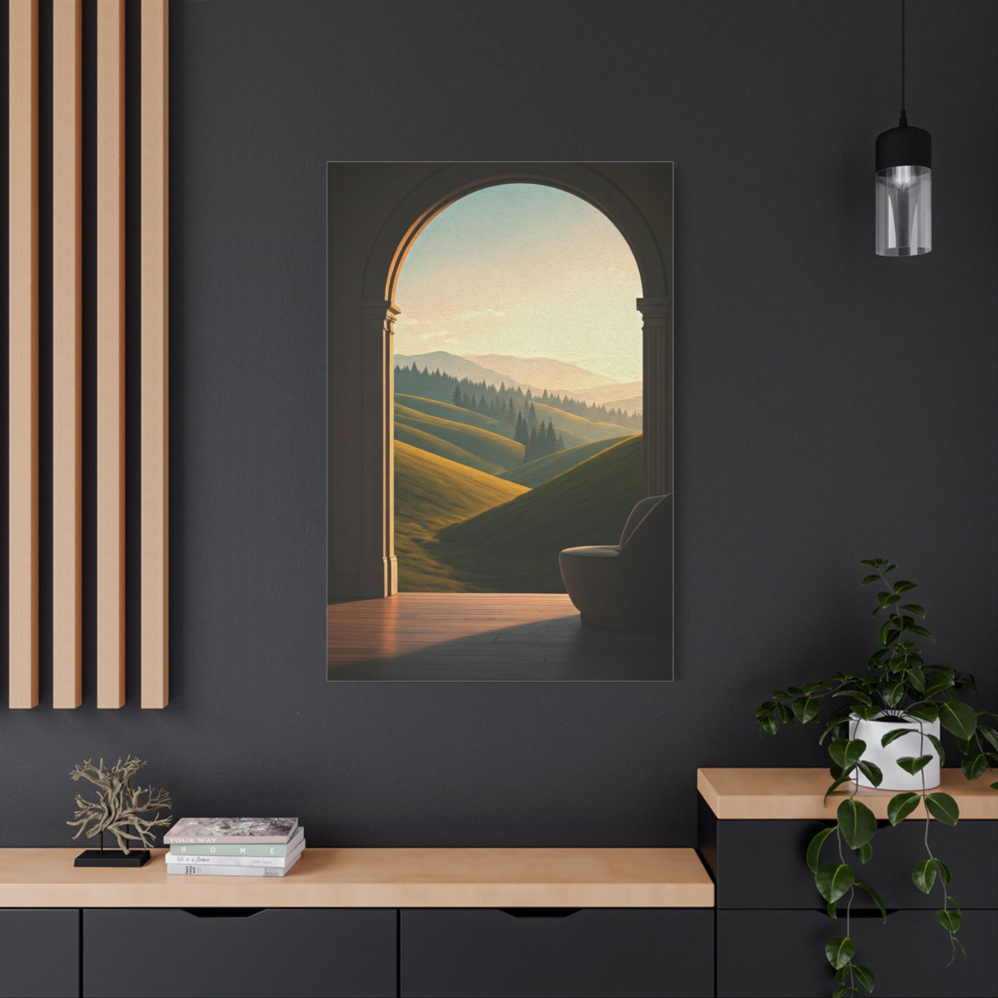 Arched Countryside View Wall Art & Canvas Prints