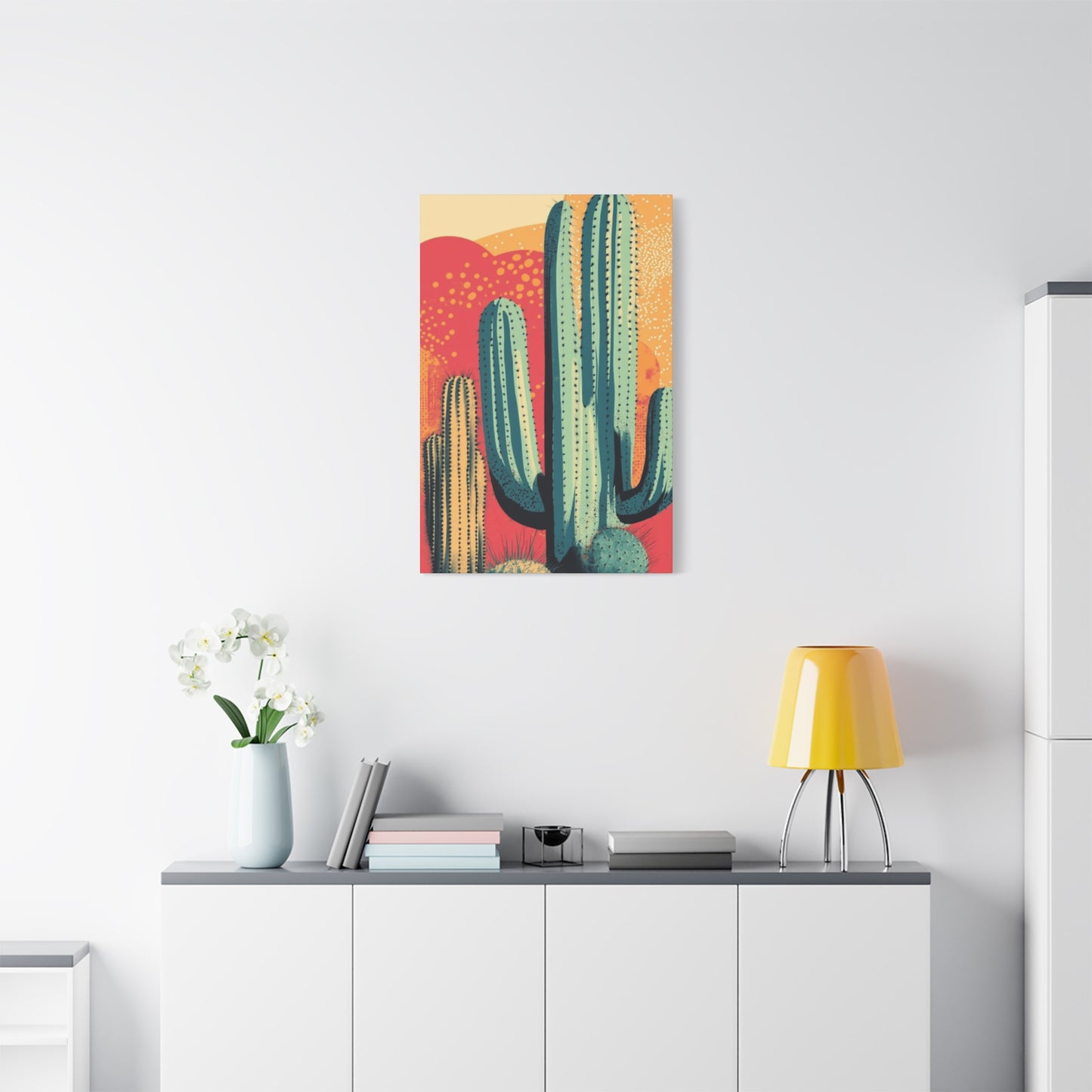 Bright Cactus Painting Wall Art & Canvas Prints