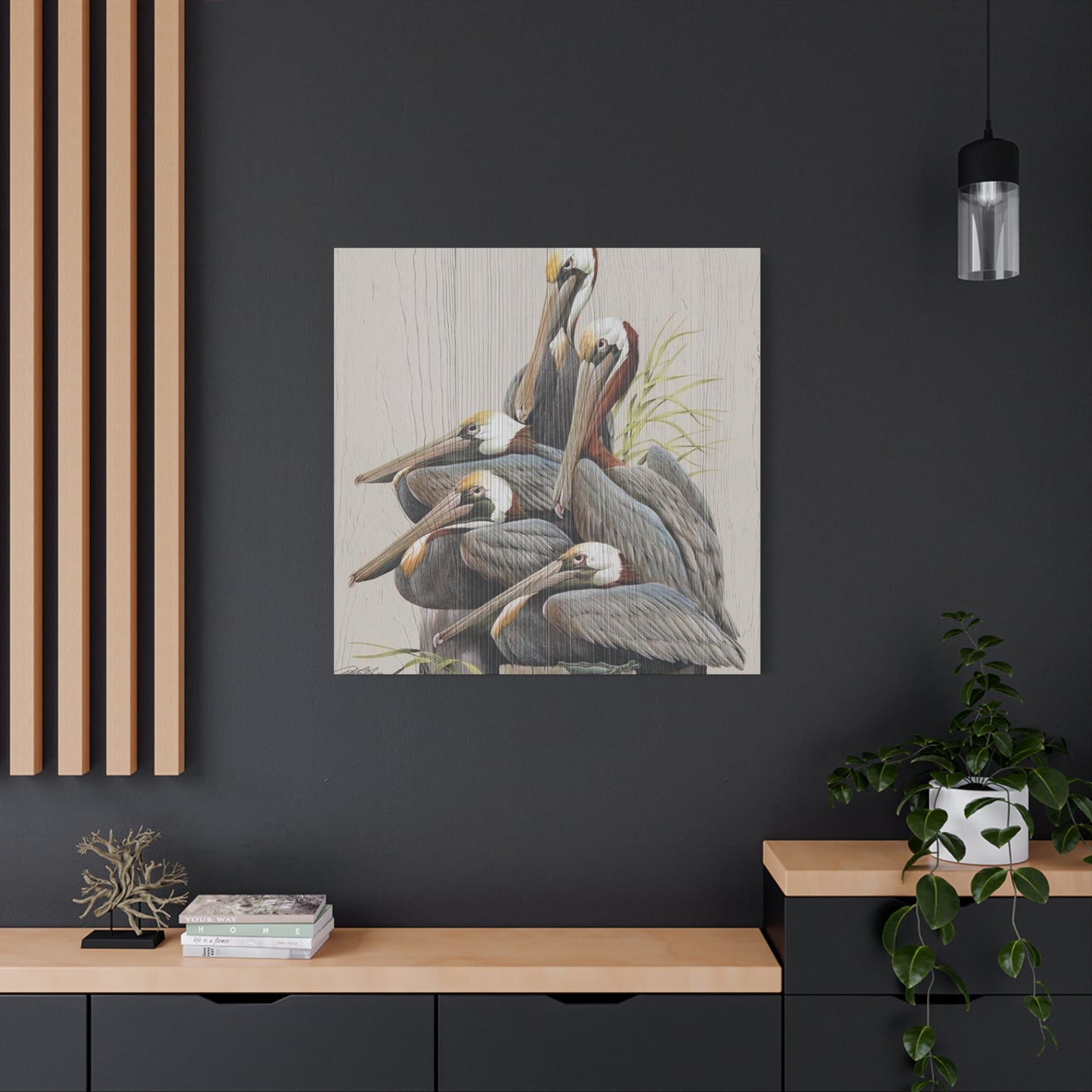 Pelican Family Poster Wall Art & Canvas Prints