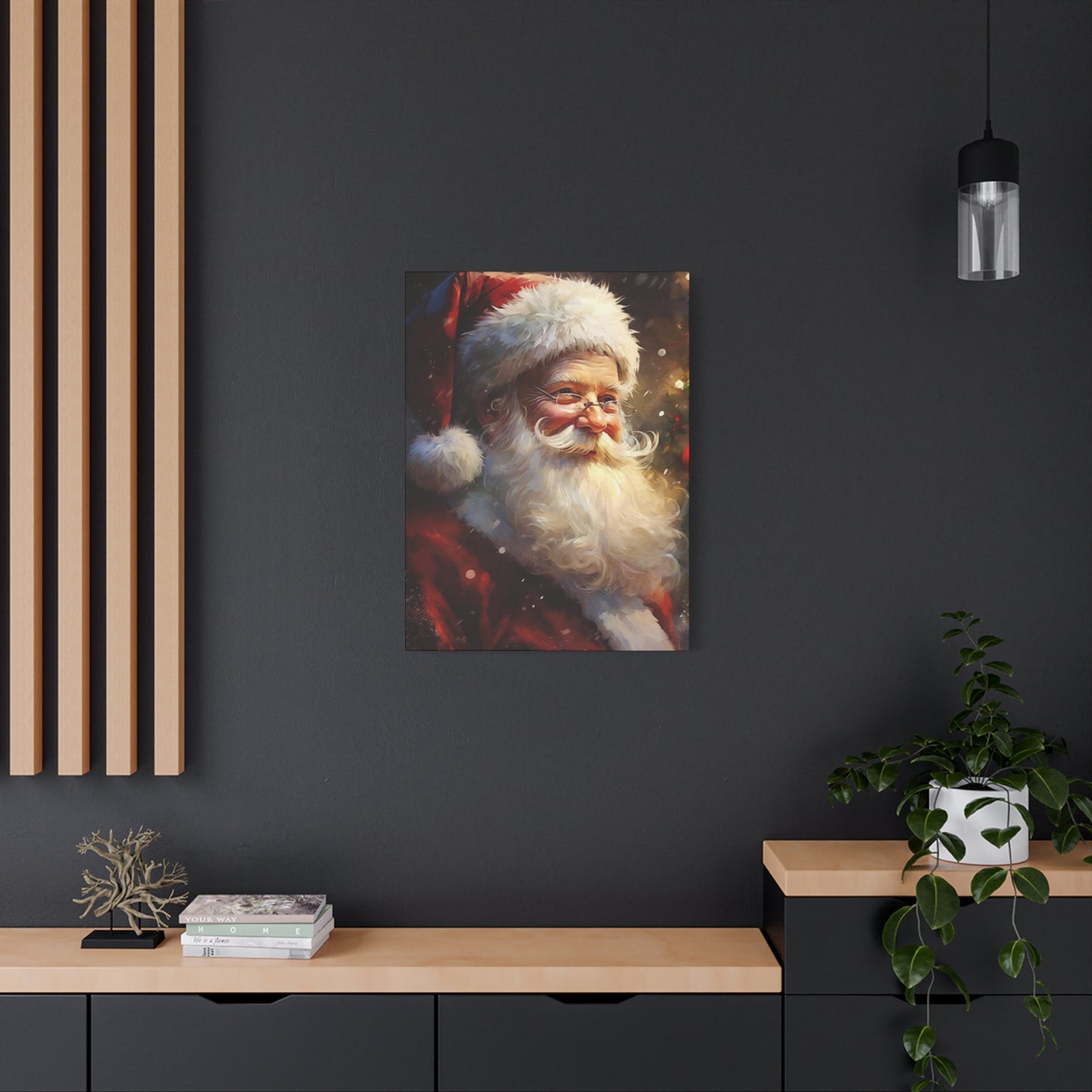 Happy Santa Claus Painting Wall Art & Canvas Prints