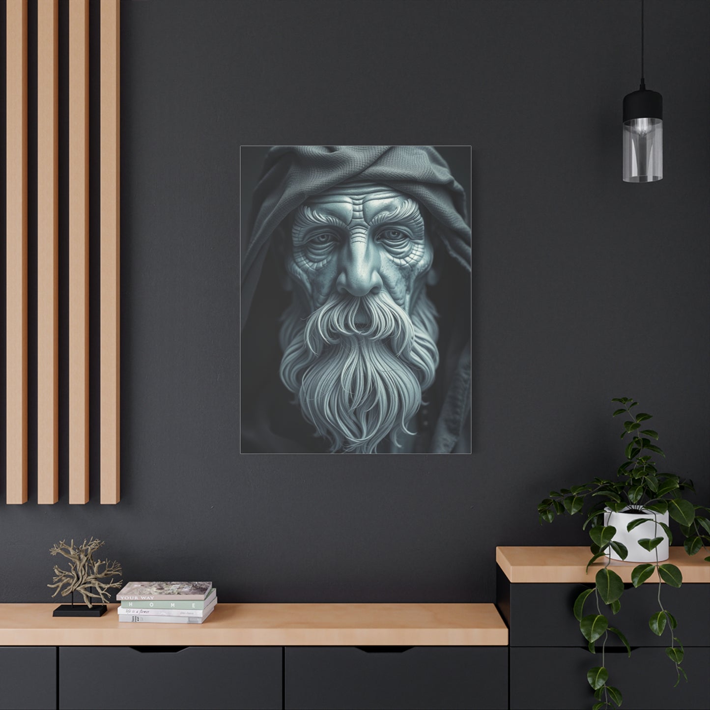 Opulent Grayscale Tapestry Wall Art & Canvas Print