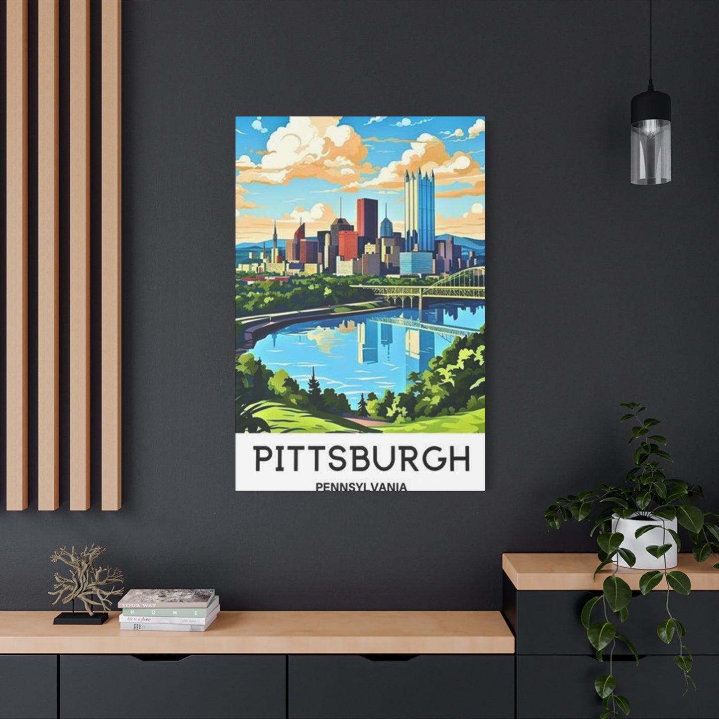 Sunny Sky Pittsburgh Poster Wall Art & Canvas Prints