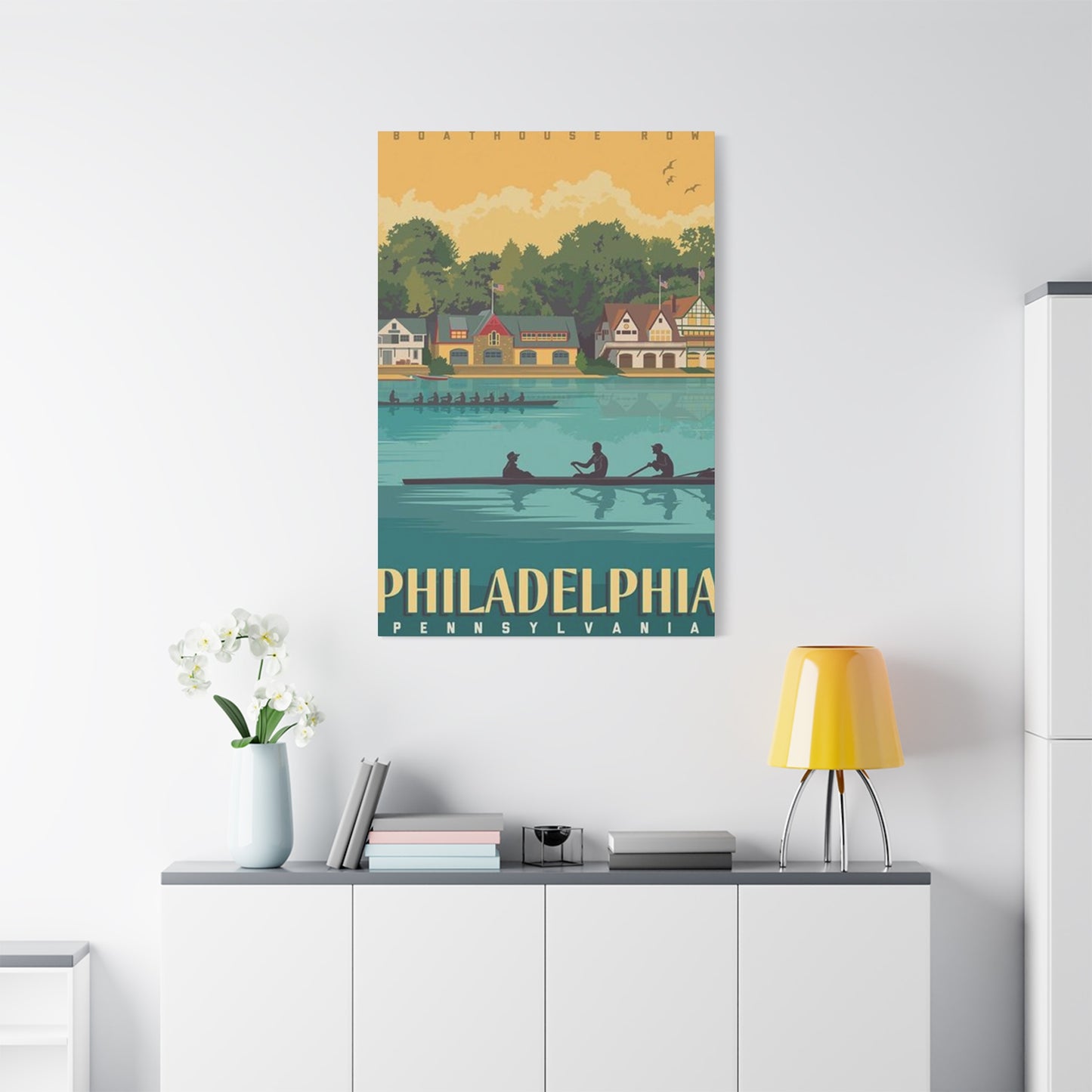 River Kayaking In Philadelphia Wall Art & Canvas Prints