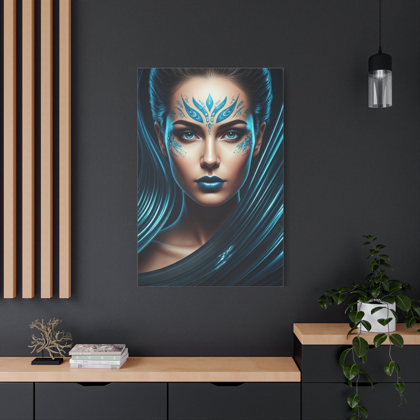 Mythic Blue Empress Portrait Wall Art & Canvas Prints