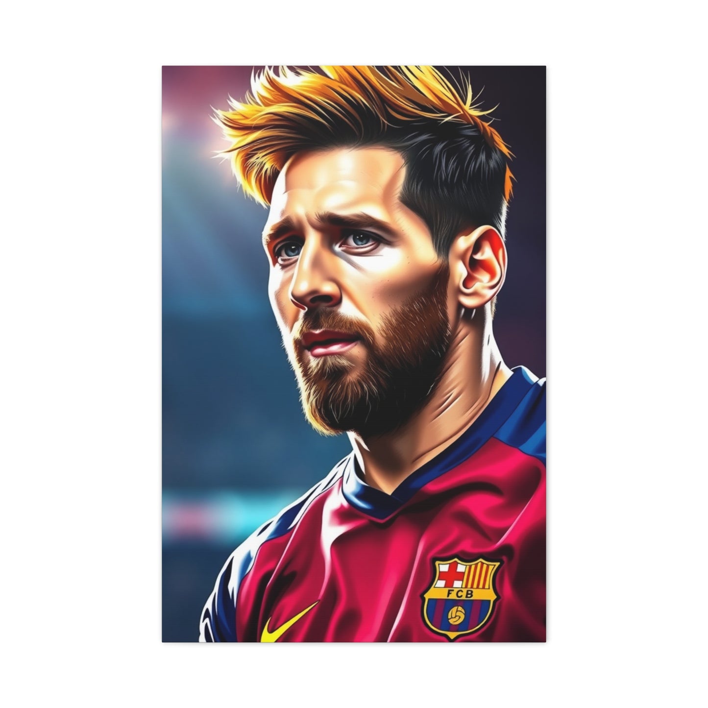 Lionel Messi Illustration Art Premium Canvas 18 Wall Art & Canvas Print