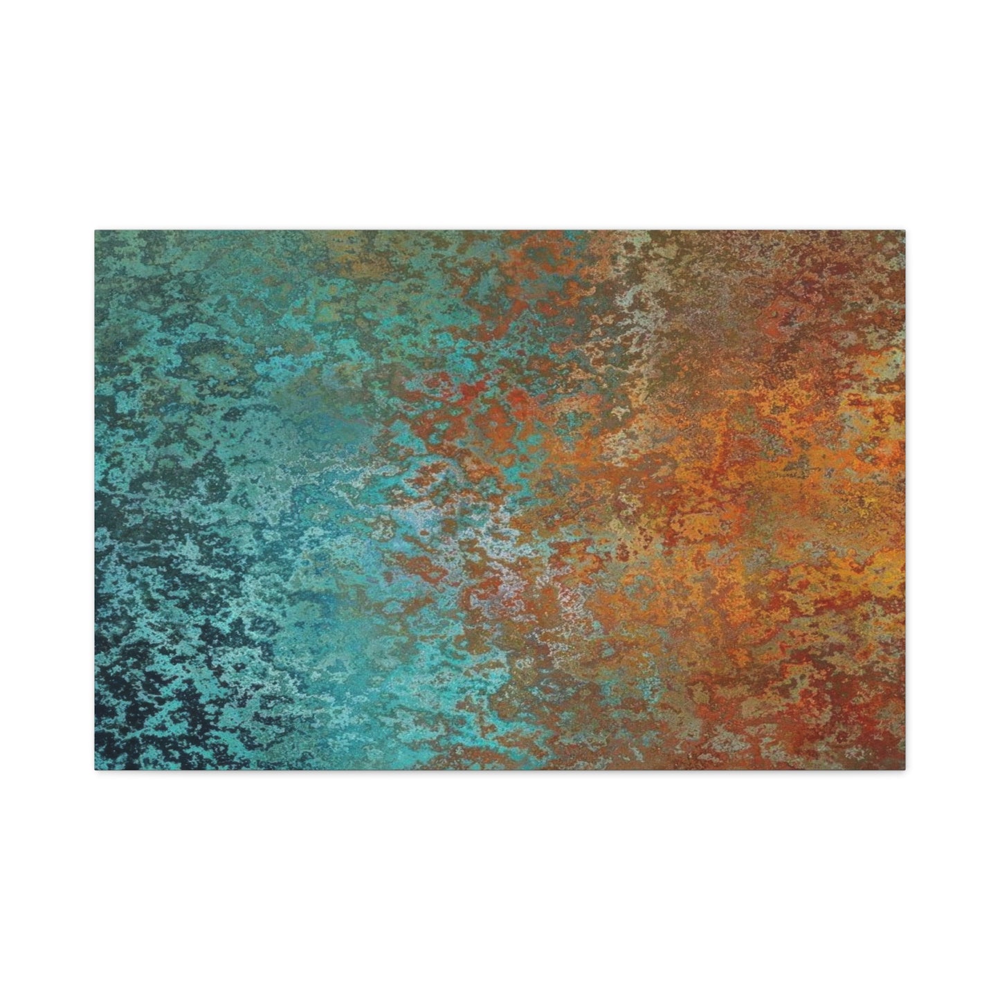 Teal Rust Abstract Wall Art & Canvas Prints