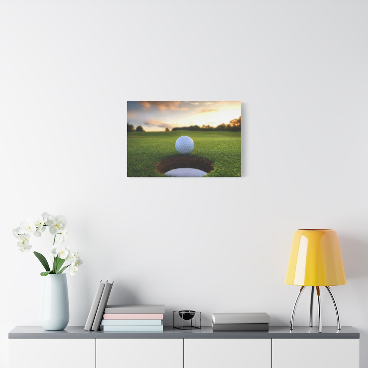 Golf Ball Cup Closeup Wall Art & Canvas Prints