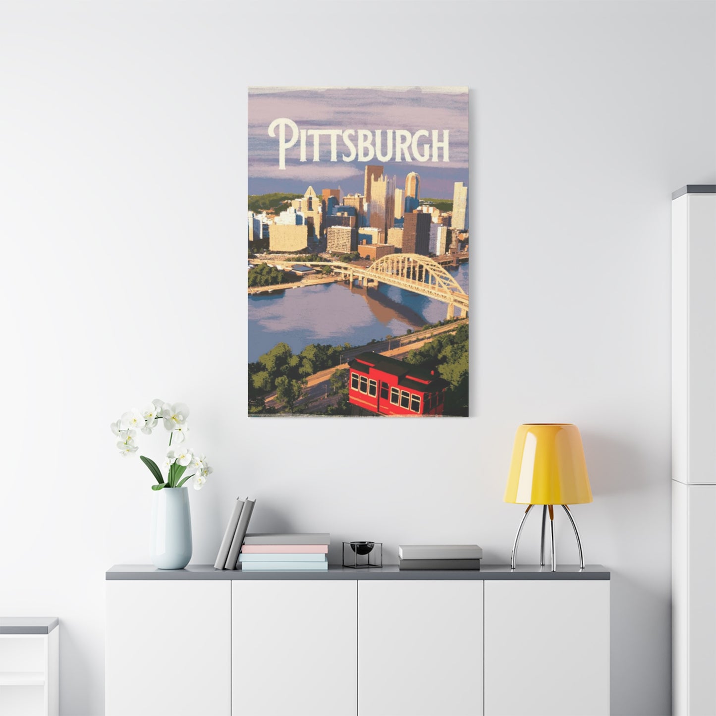 Pittsburgh Bridge & River Poster Wall Art & Canvas Prints
