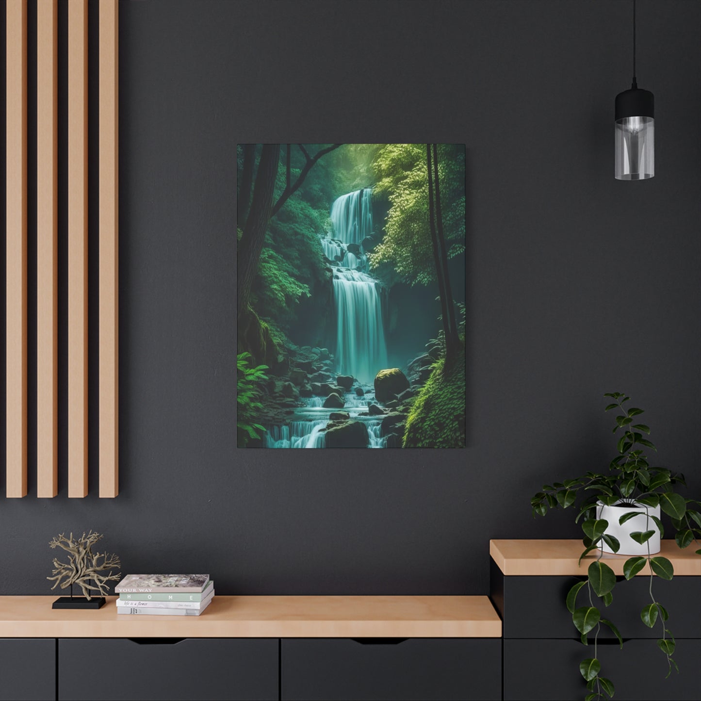 Waterfall In Forest Wall Art & Canvas Prints