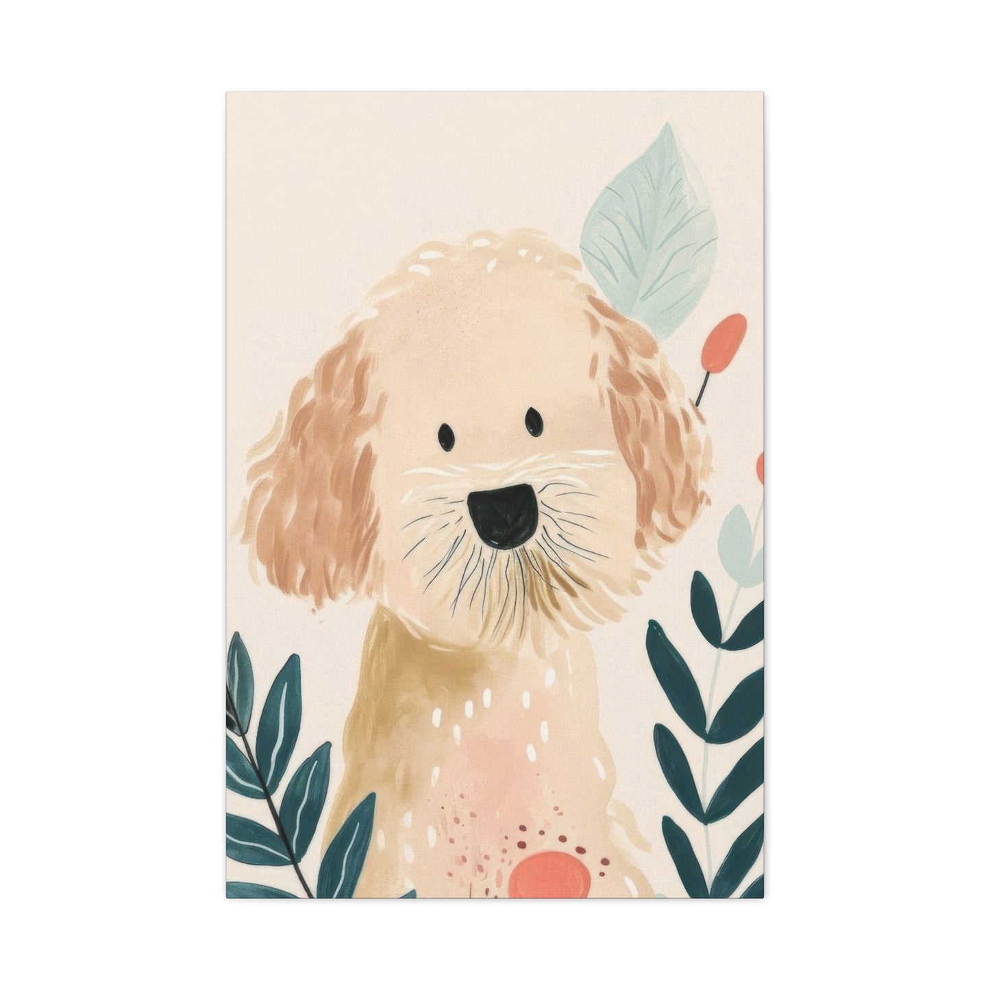 Goldendoodle Illustration Wall Art & Canvas Prints