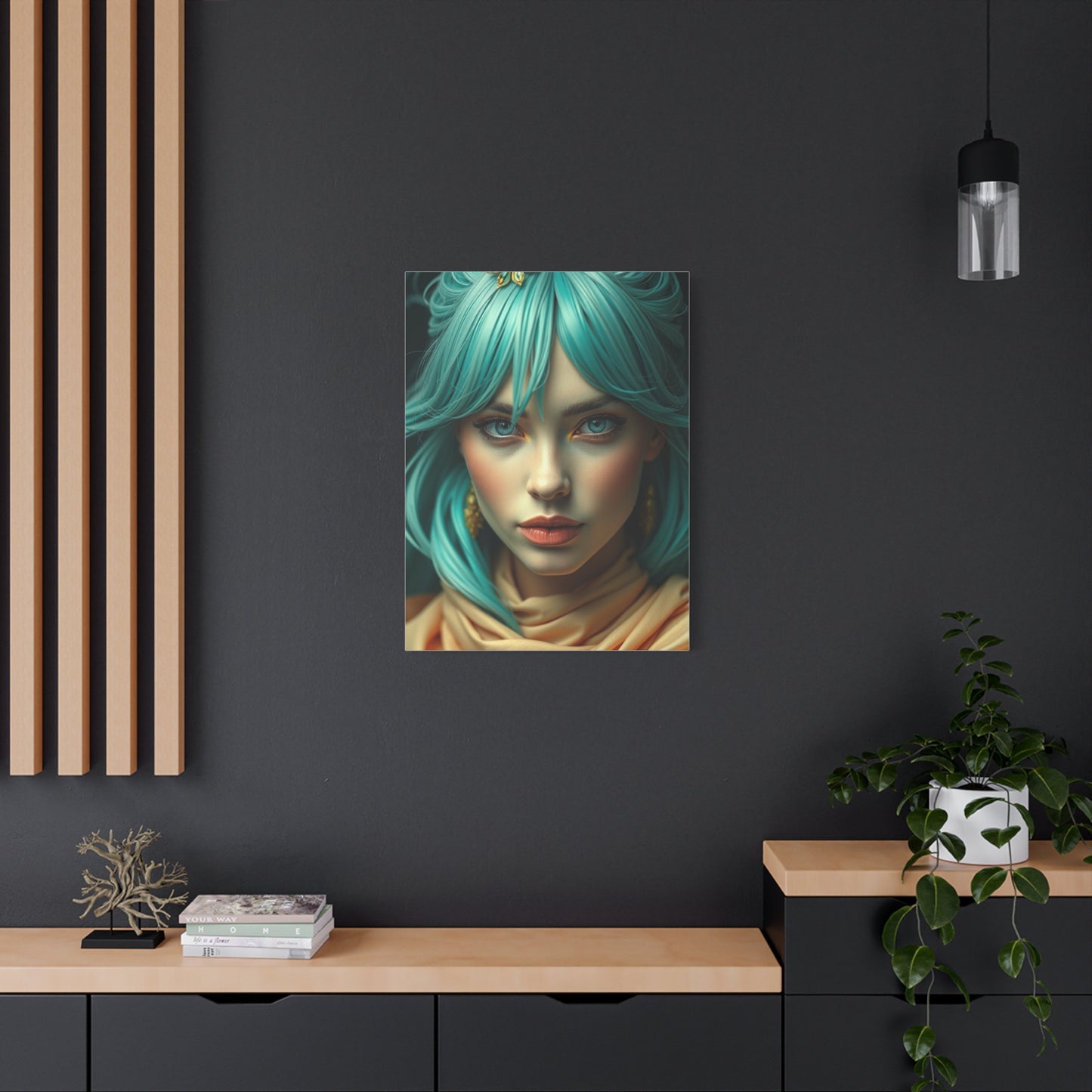 Opulent Teal Tableau wall art & canvas print