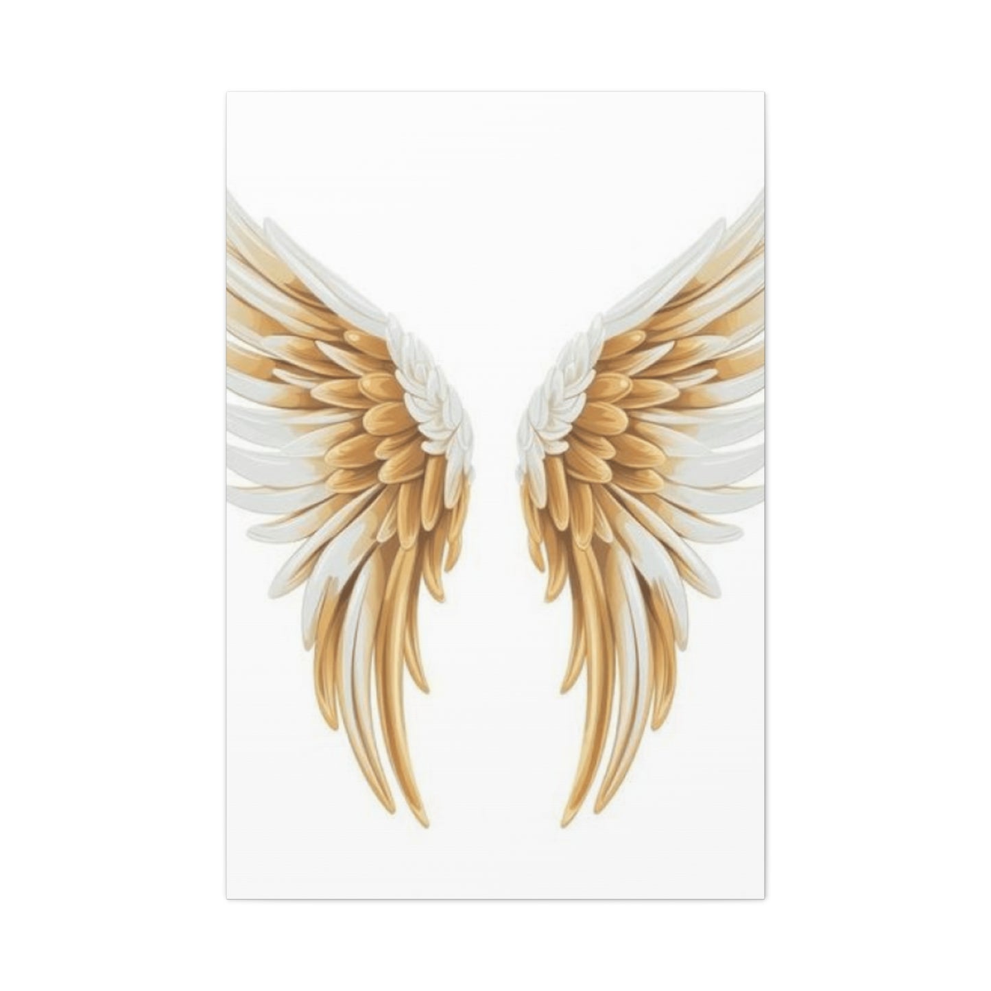 Golden and White Angel Wings Wall Art & Canvas Prints