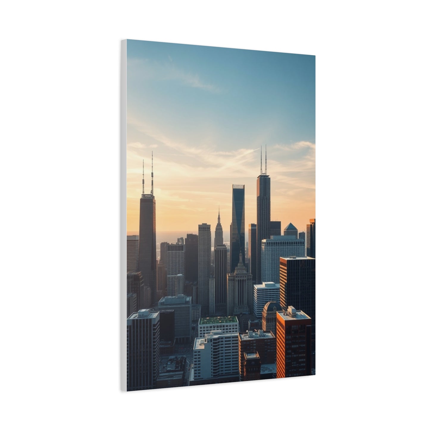 Chicago Skylines Art Canvas Art 2 Wall Art & Canvas Print