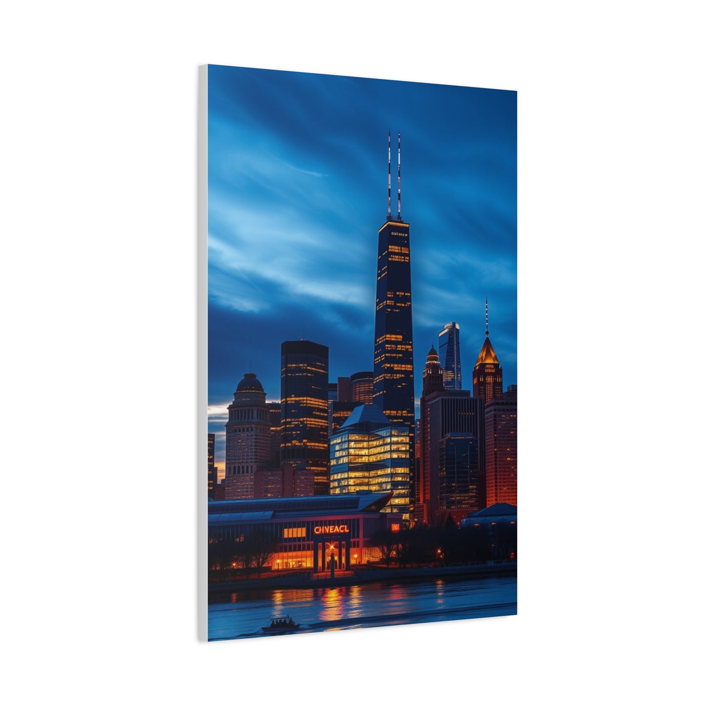Chicago Skylines Art Canvas Art 4 Wall Art & Canvas Print