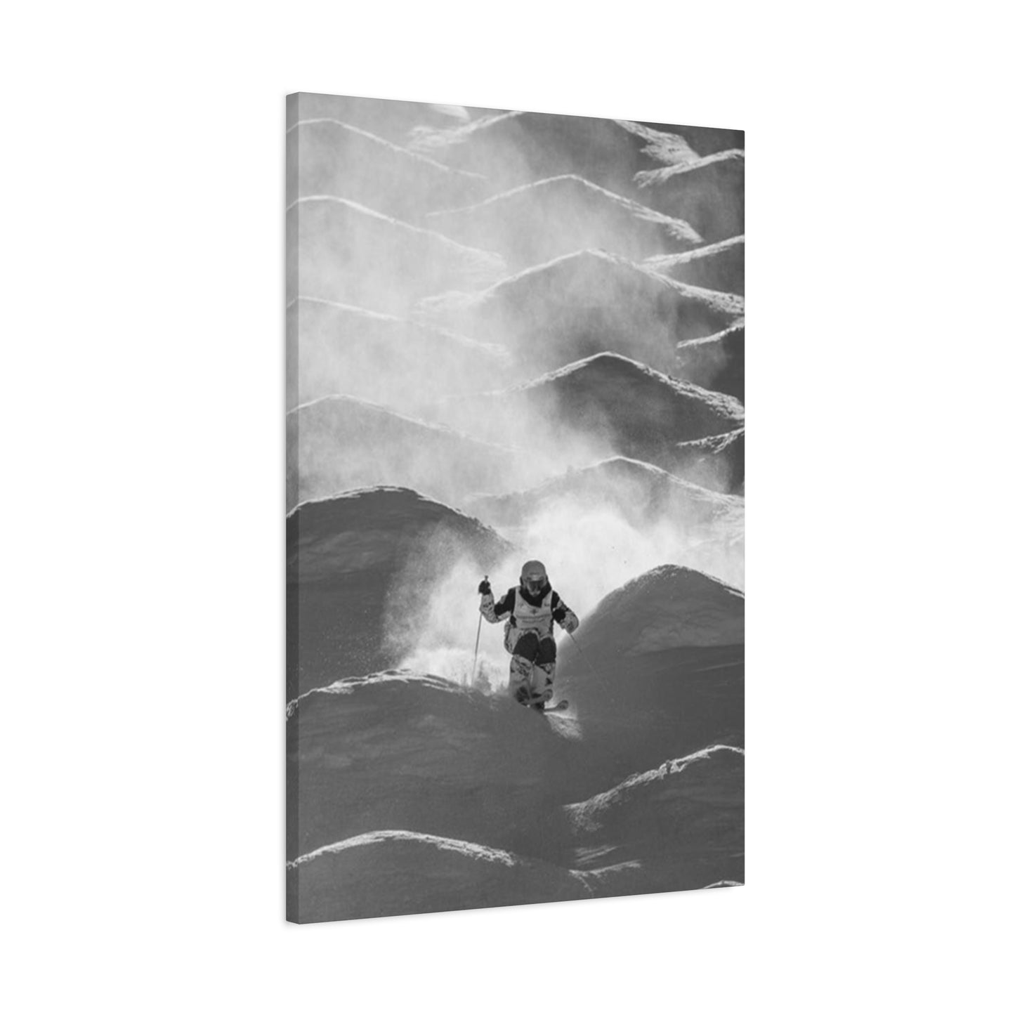 Black & White Skiing Poster Wall Art & Canvas Prints