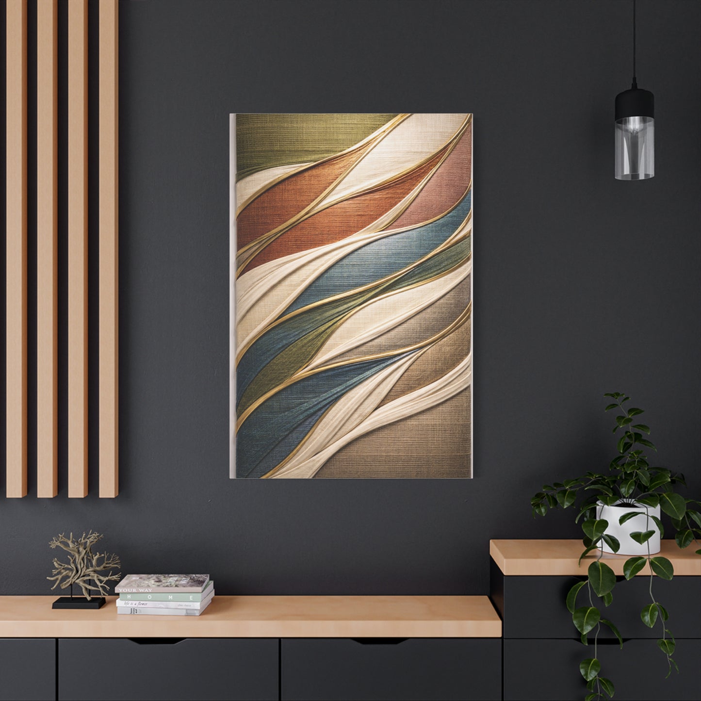 Dimensional Wrapped Textile Bands Wall Art & Canvas Print