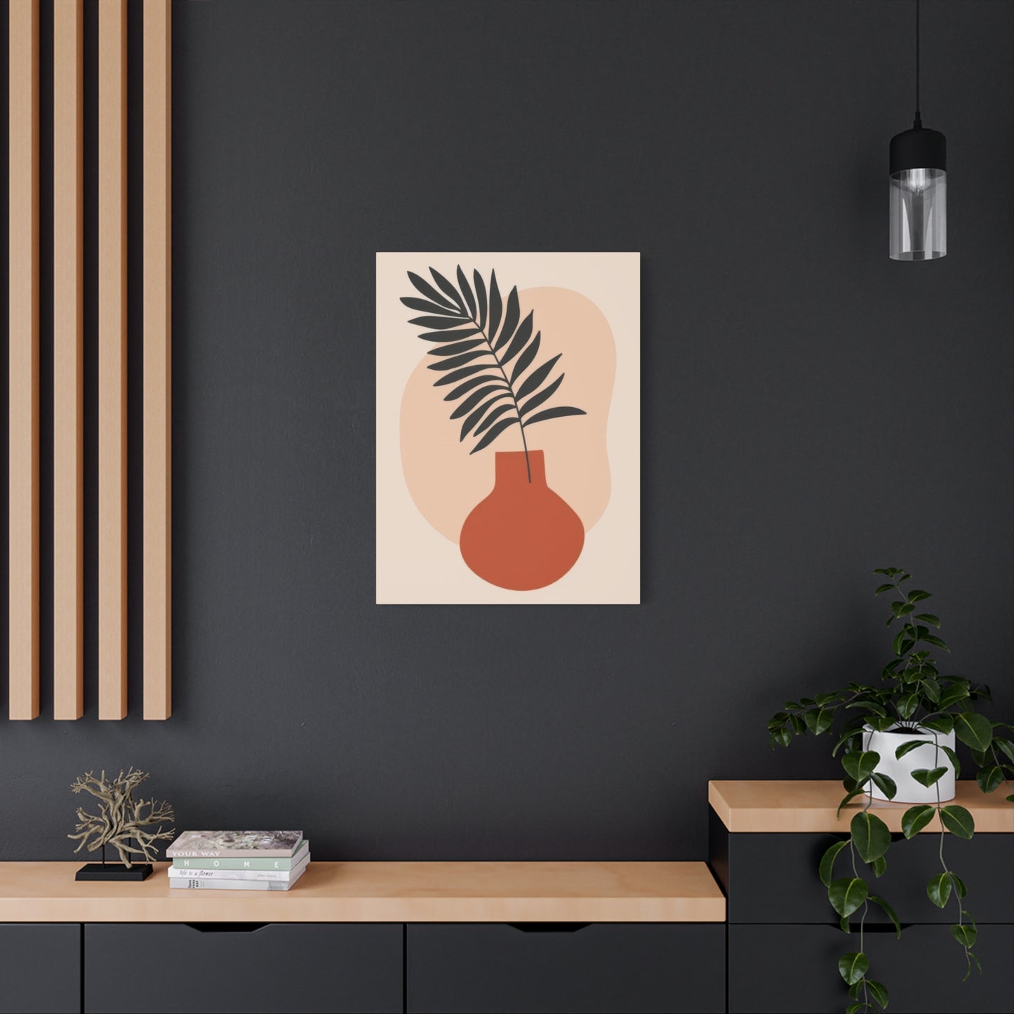Orange Vase Abstract Earth Tones Wall Art & Canvas Prints