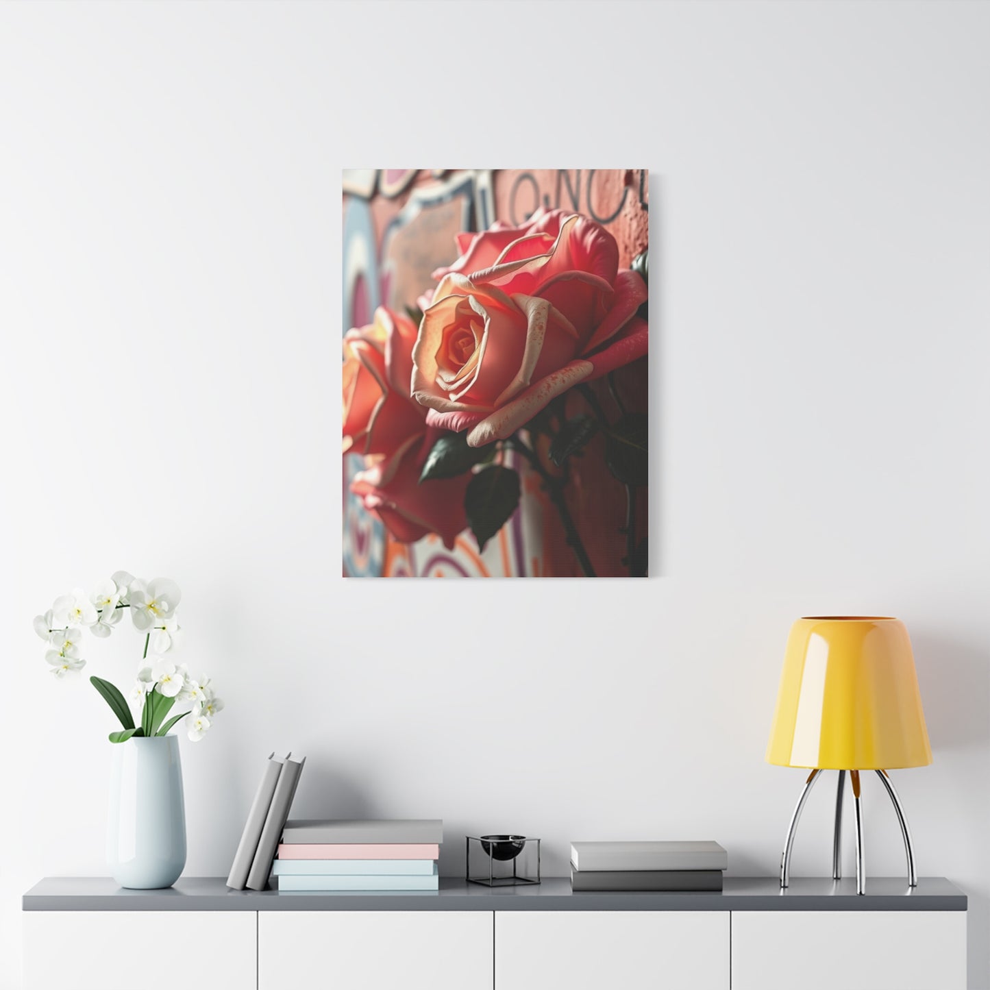 Graffiti Roses Art Premium Canvas 20 Wall Art & Canvas Print