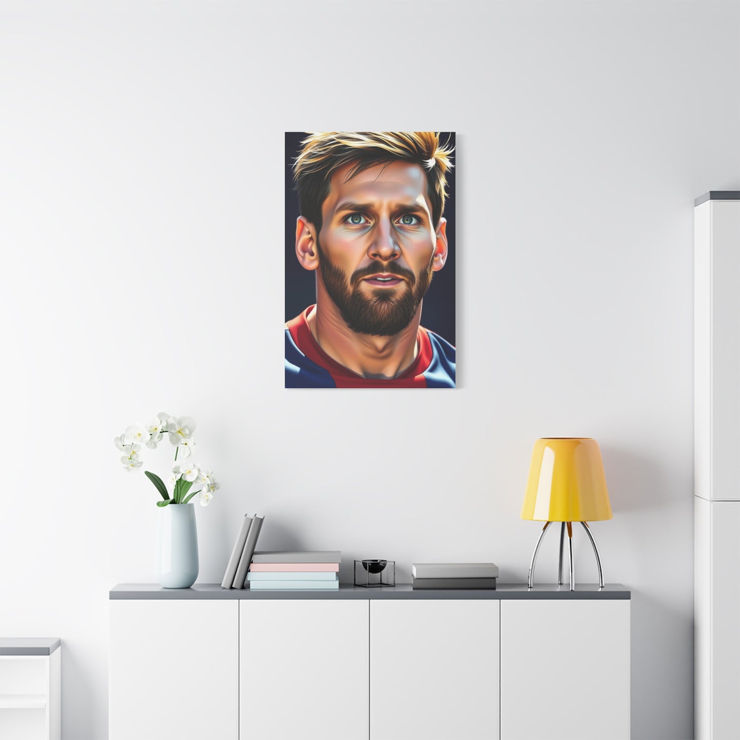 Lionel Messi Illustration Art Premium Canvas 19 Wall Art & Canvas Print