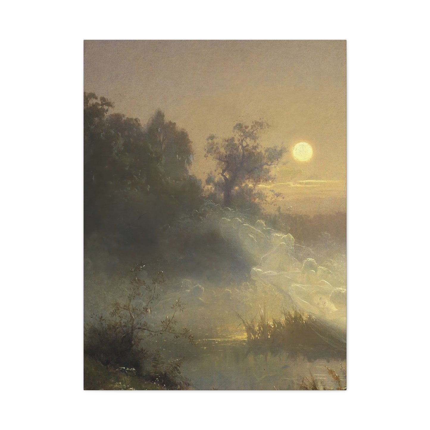 Dark Foggy Moonlit Wall Art & Canvas Prints