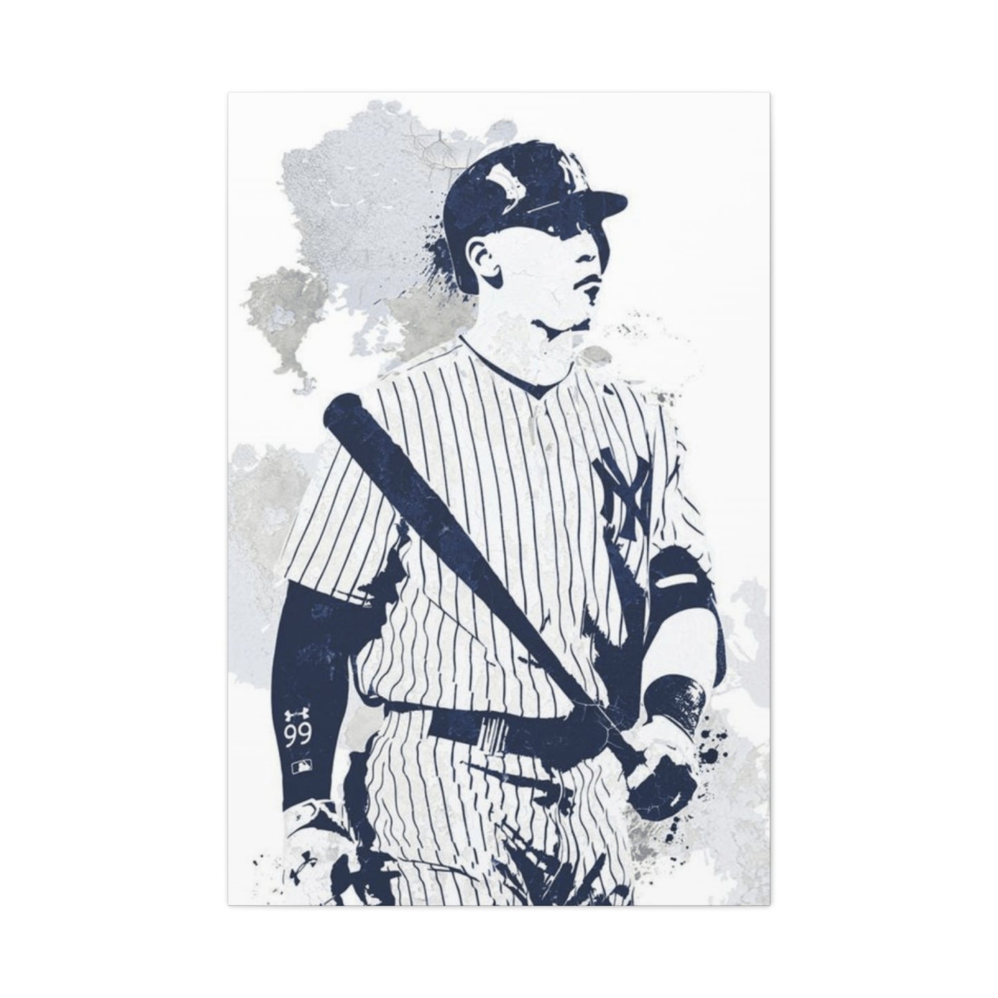 Blue Baseball Drawing Wall Art & Canvas Prints