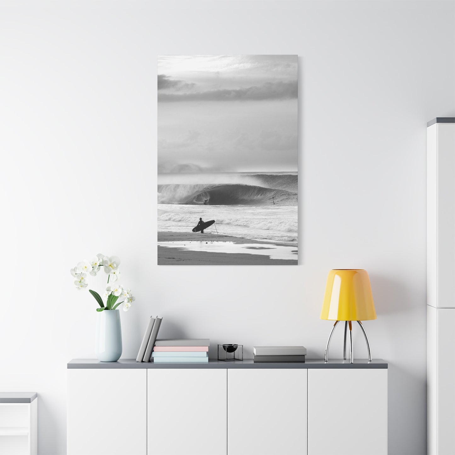 Black & White Surfing Photo Wall Art & Canvas Prints