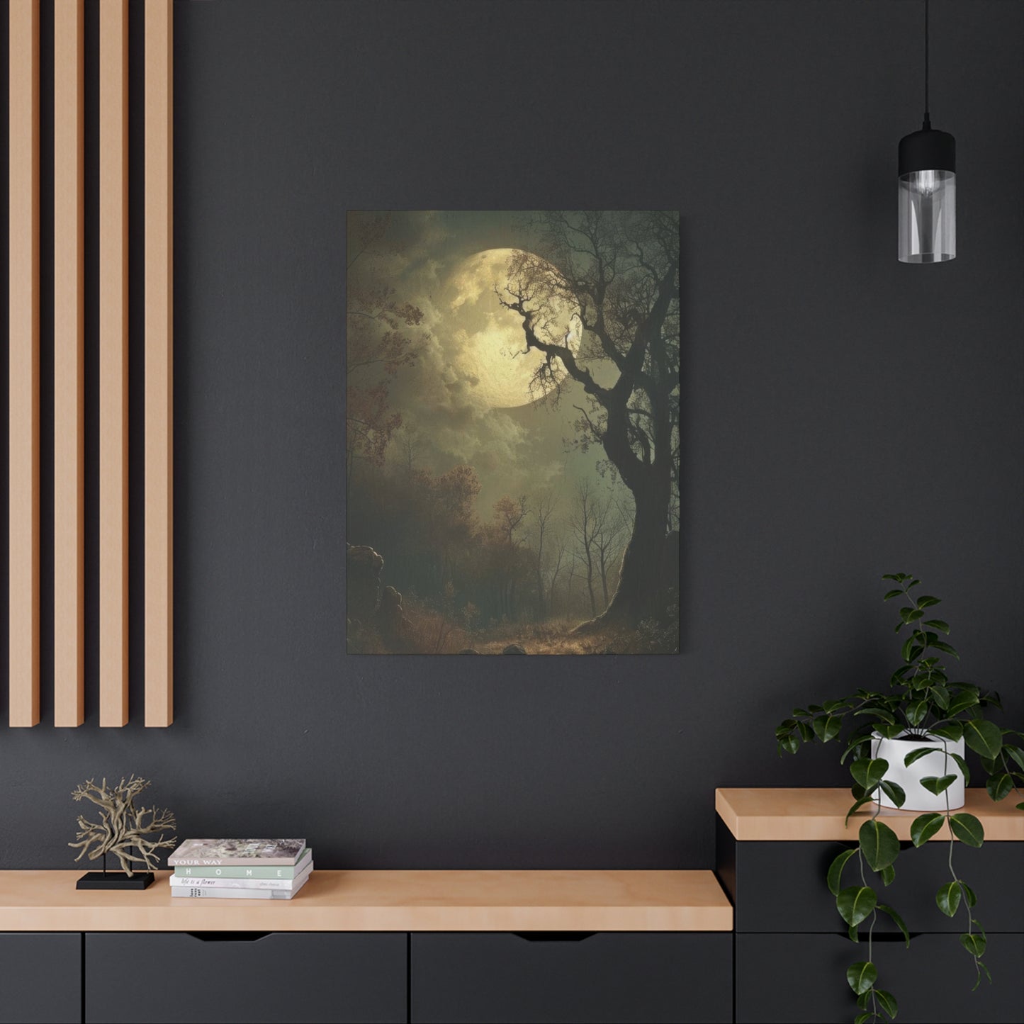 Moon At Night Dark Academia Wall Art & Canvas Prints