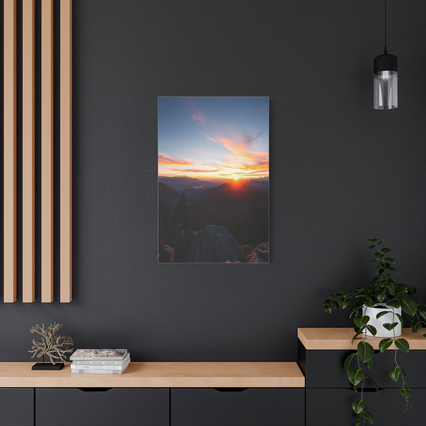 Zenith Glow: Mountain Reverie Wall Art & Canvas Print