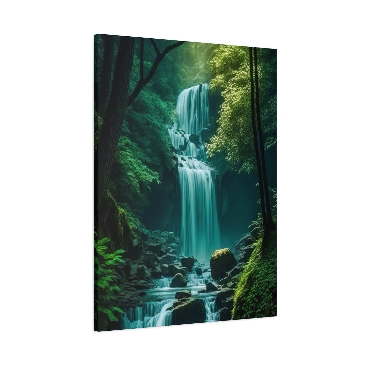 Waterfall In Forest Wall Art & Canvas Prints