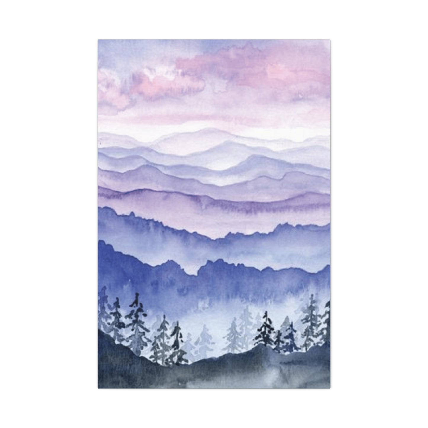 Blue and Purple Mountain Ridges Wall Art & Canvas Prints